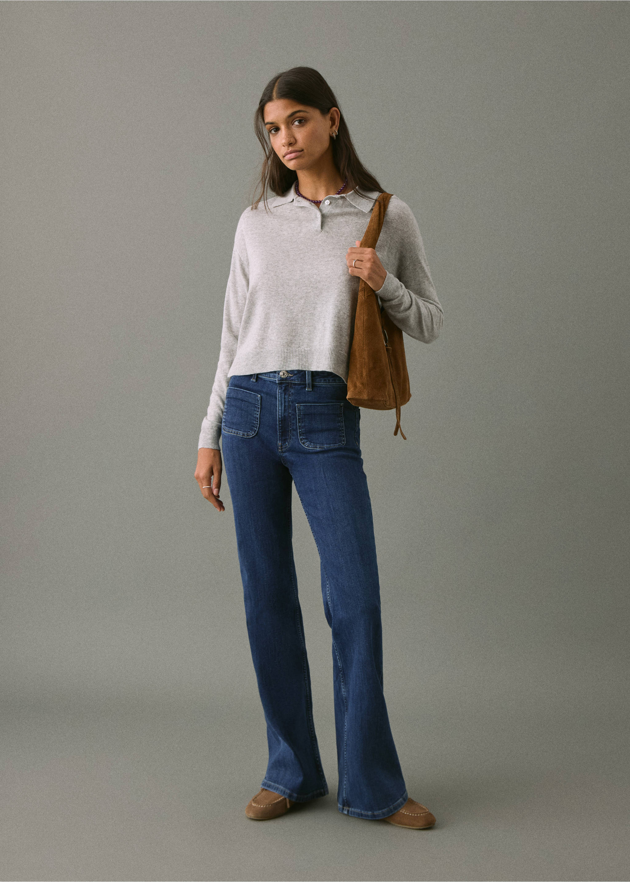 Jeans Flare acampanados - Plano general, Azul oscuro. Ref: 17001233-00.