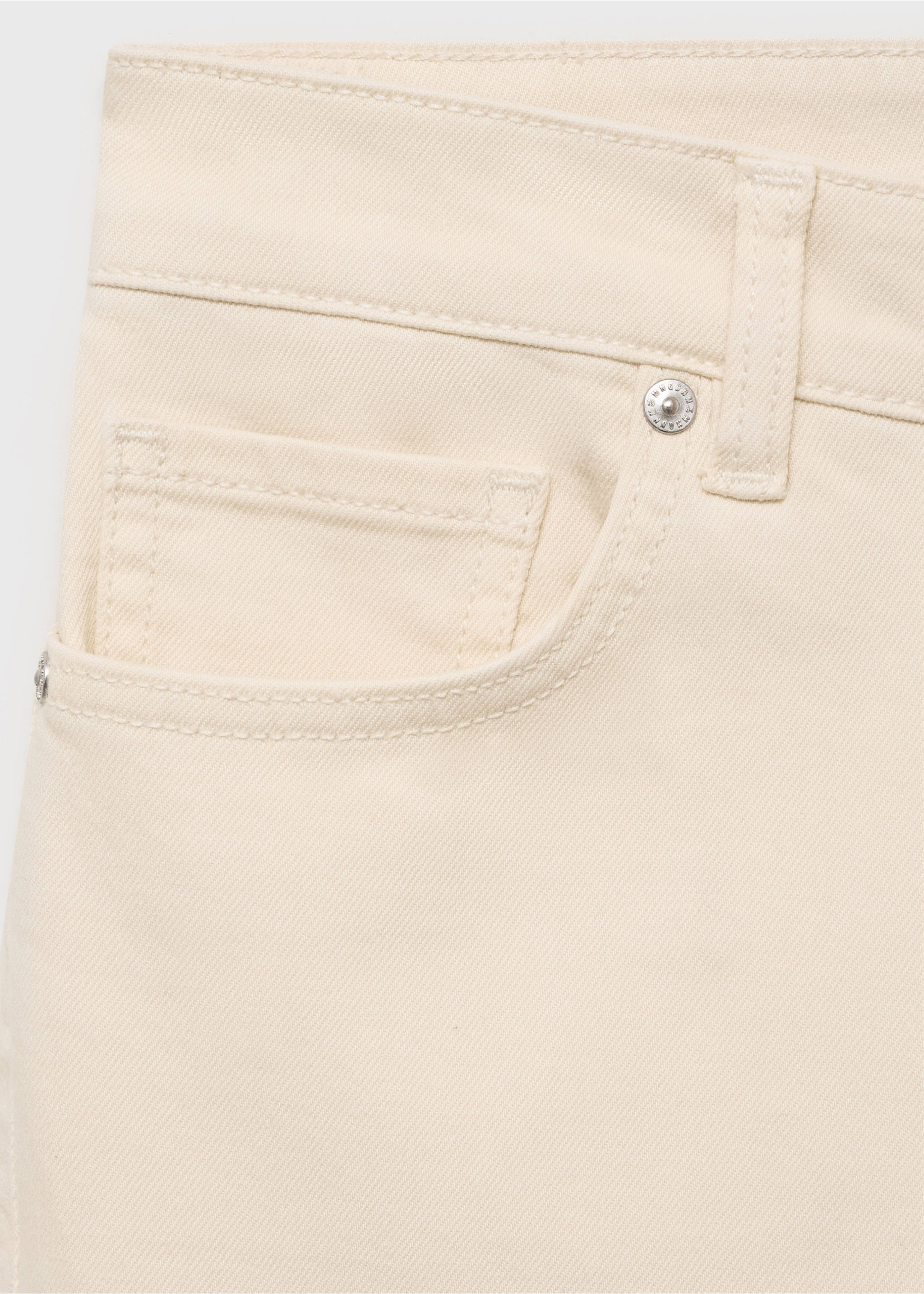 Sienna flared cropped jeans - Details of the article 8, Ecru. Ref: 17001235-00.