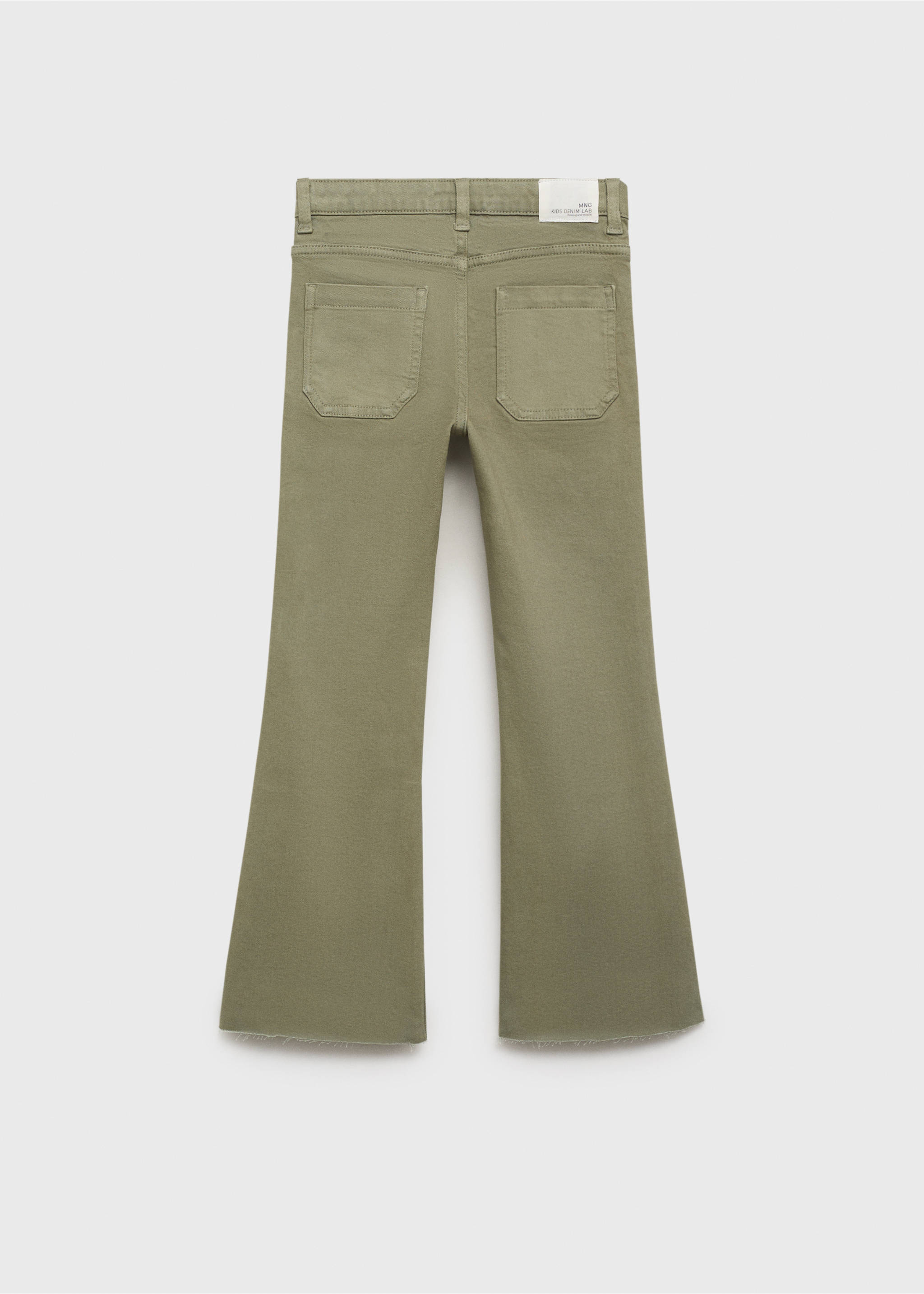 Džíny flare - Zadní strana zboží, Khaki. Ref: 17001236-00.