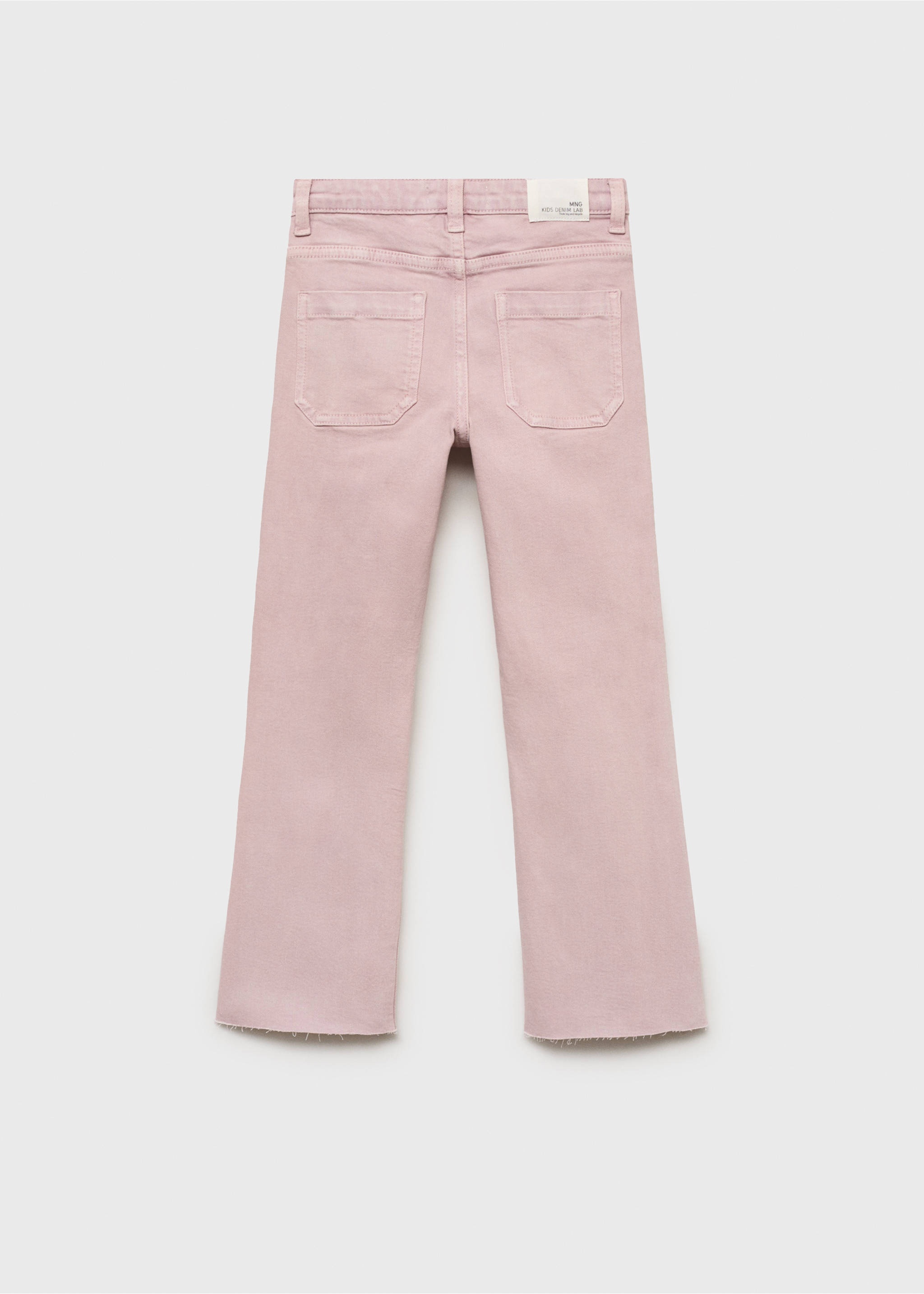 Zvonové džíny se cvočky - Zadní strana zboží, Světle/pastelově purpurová. Ref: 17001237-00.