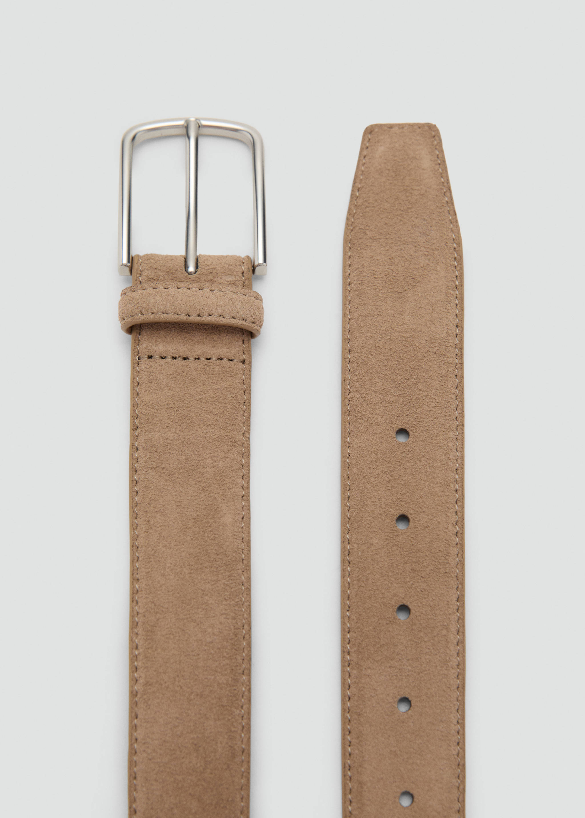 Suede leather belt - Medium plane