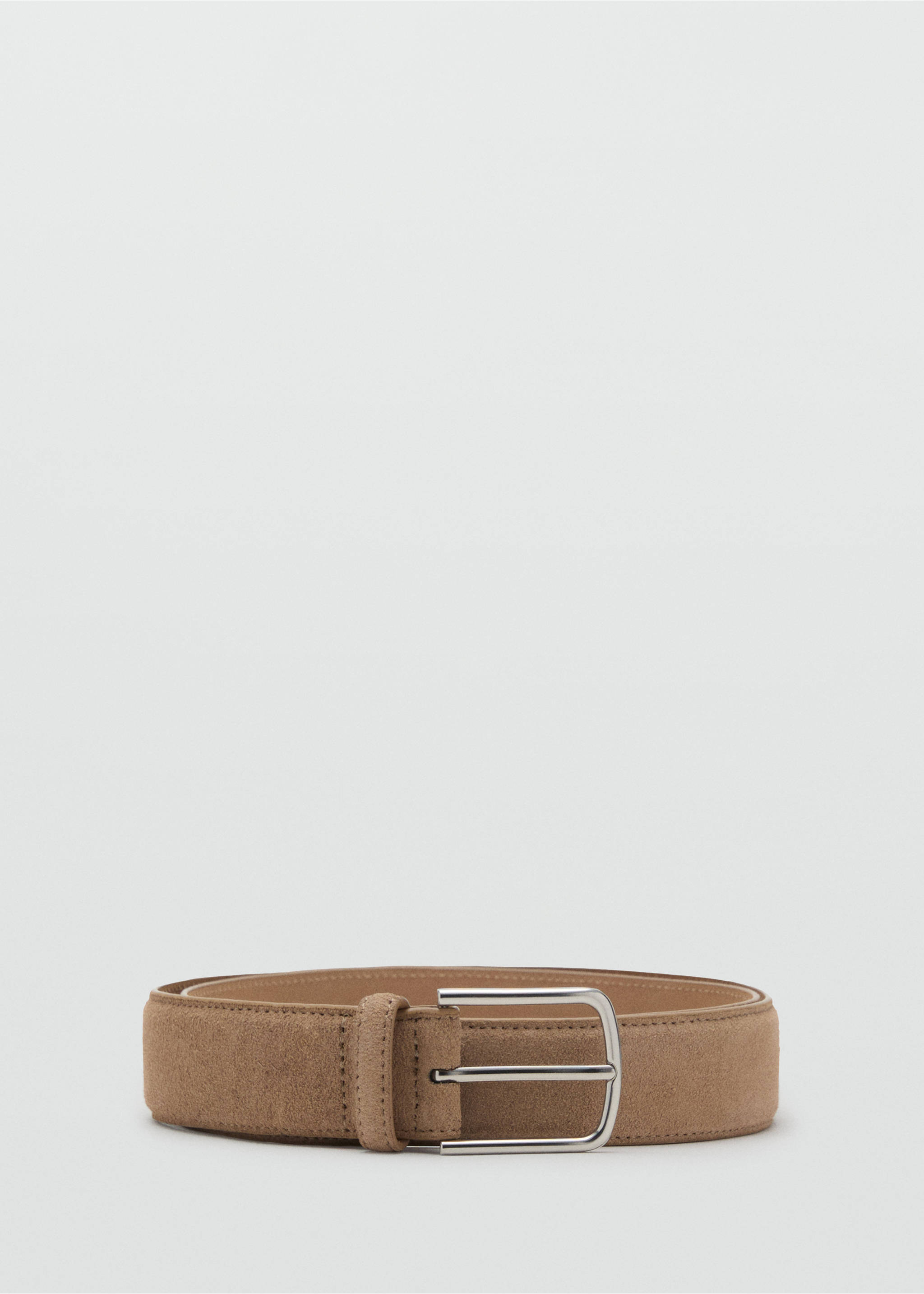 Suede leather belt - Article without model, Beige. Ref: 17001250-00.