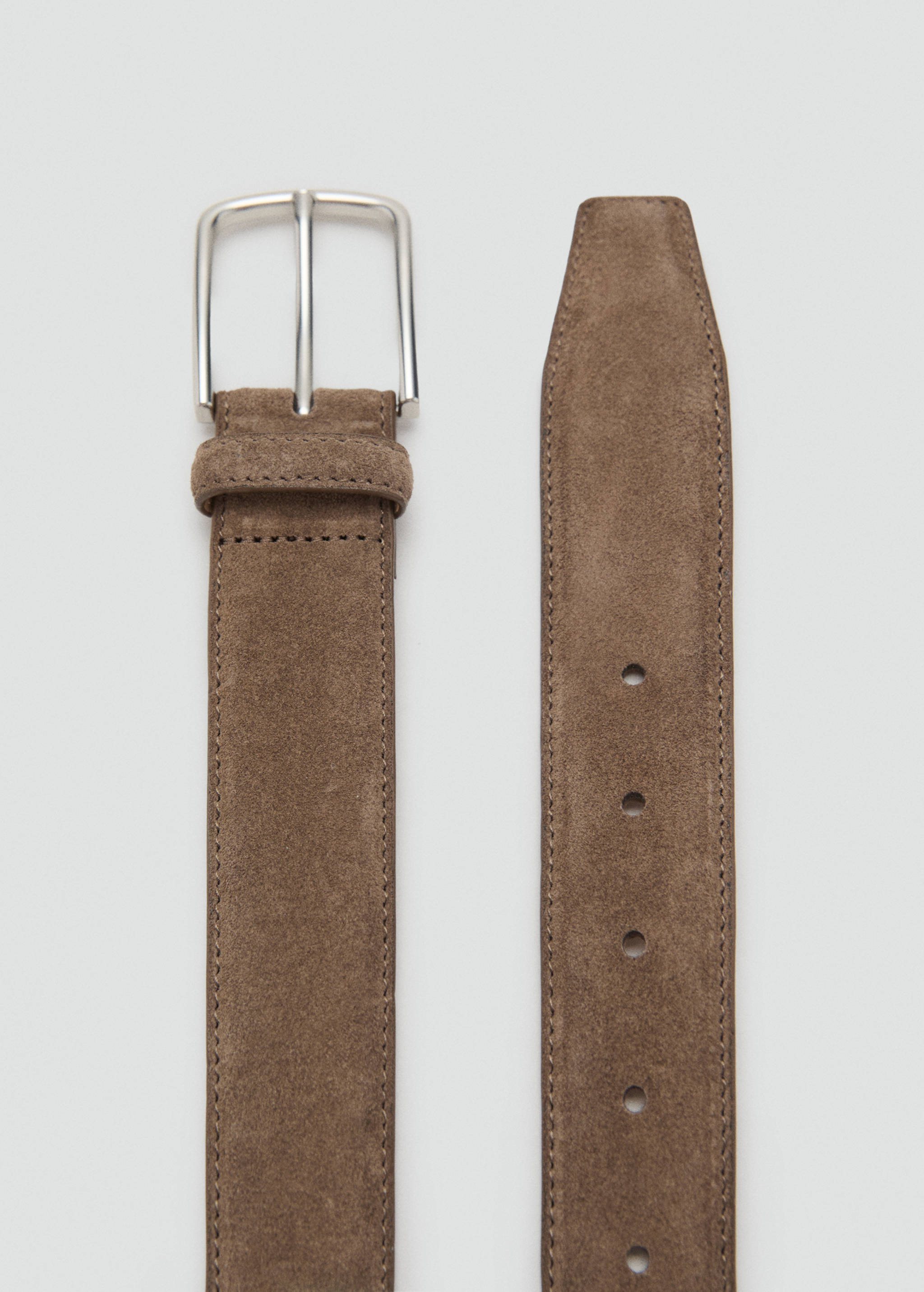 Suede leather belt - Medium plane