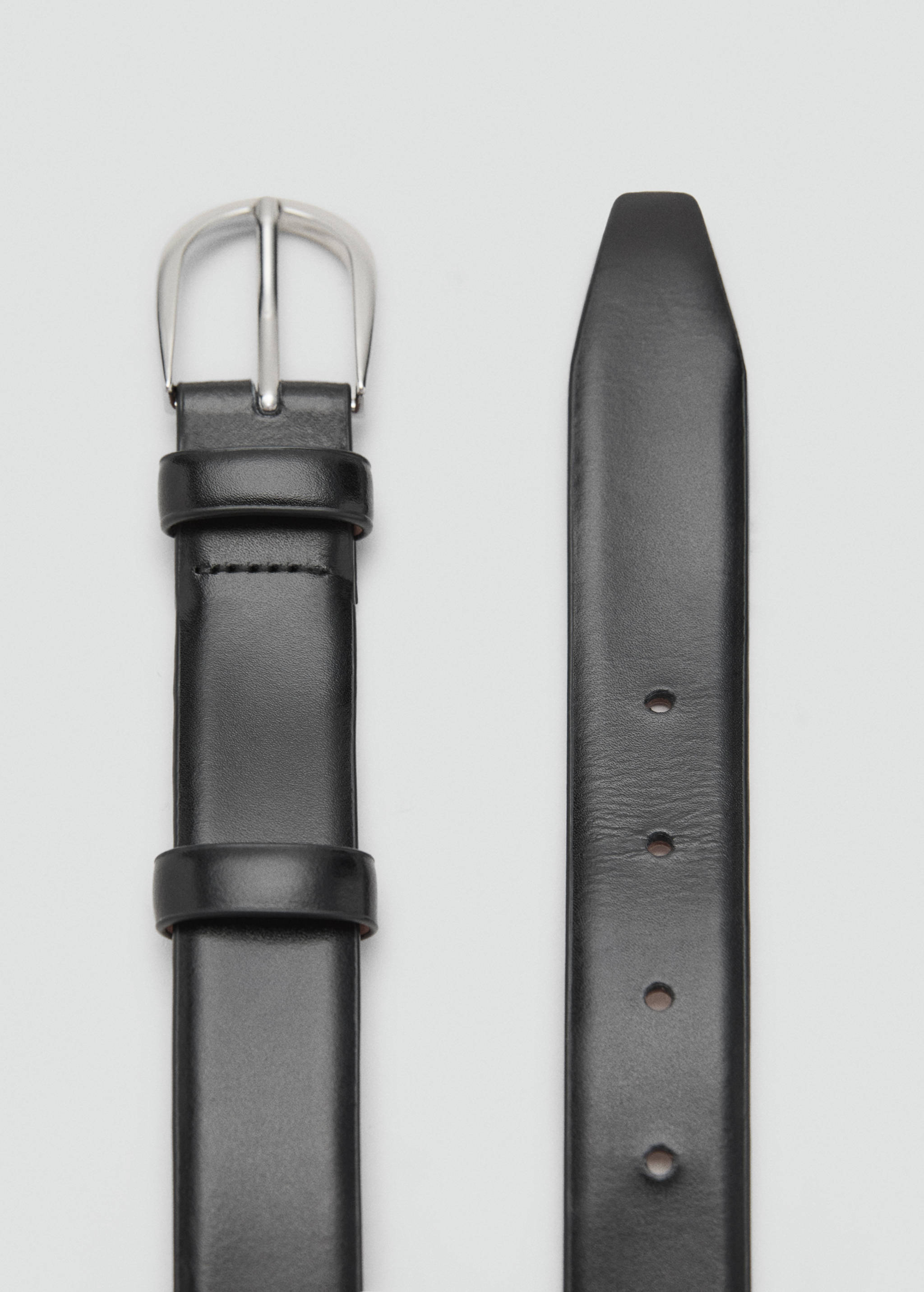 Buckle leather belt - Medium plane