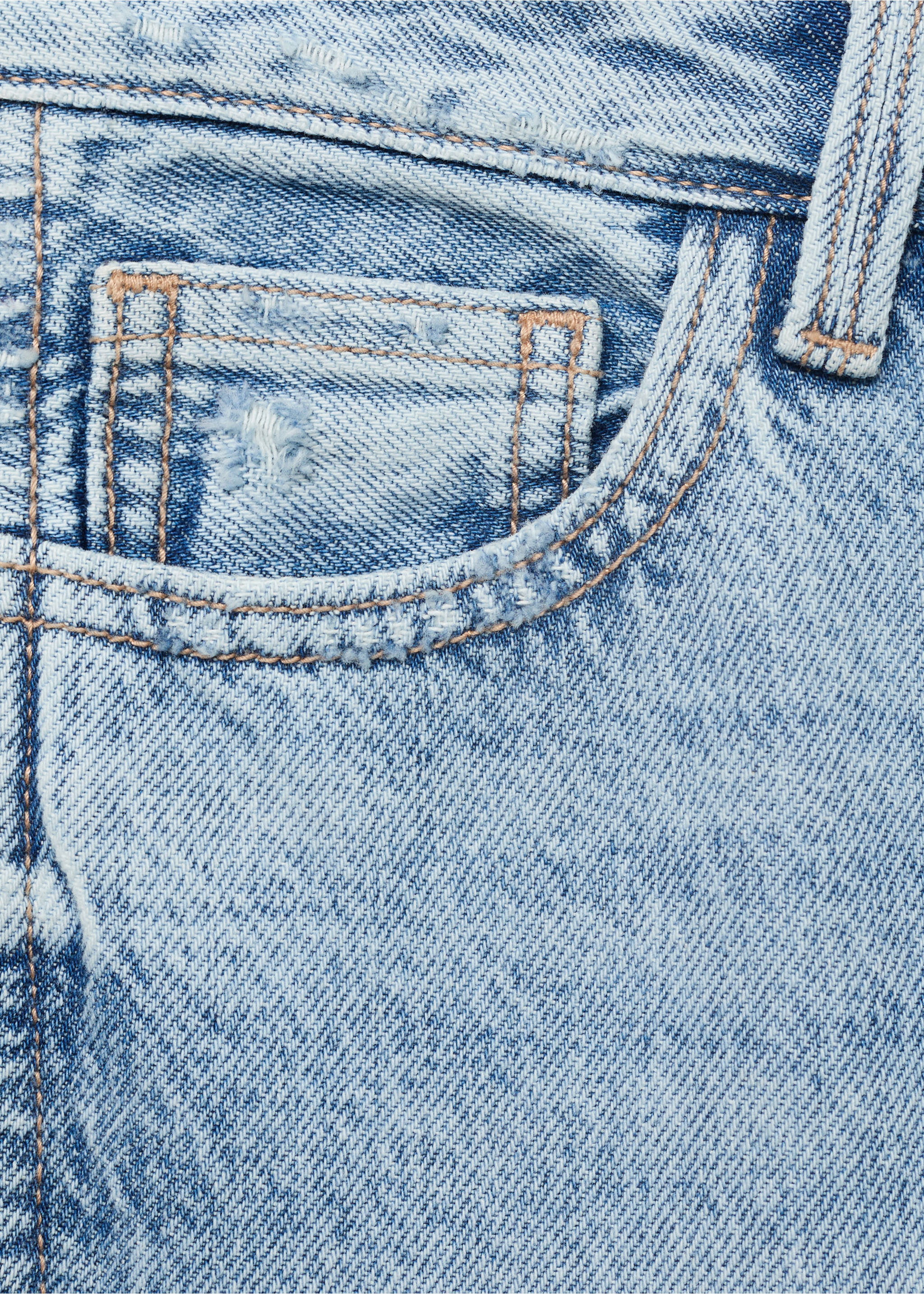 Low-waist wideleg jeans - Detail van het artikel 0, Lichtblauw. Ref: 17001252-00.