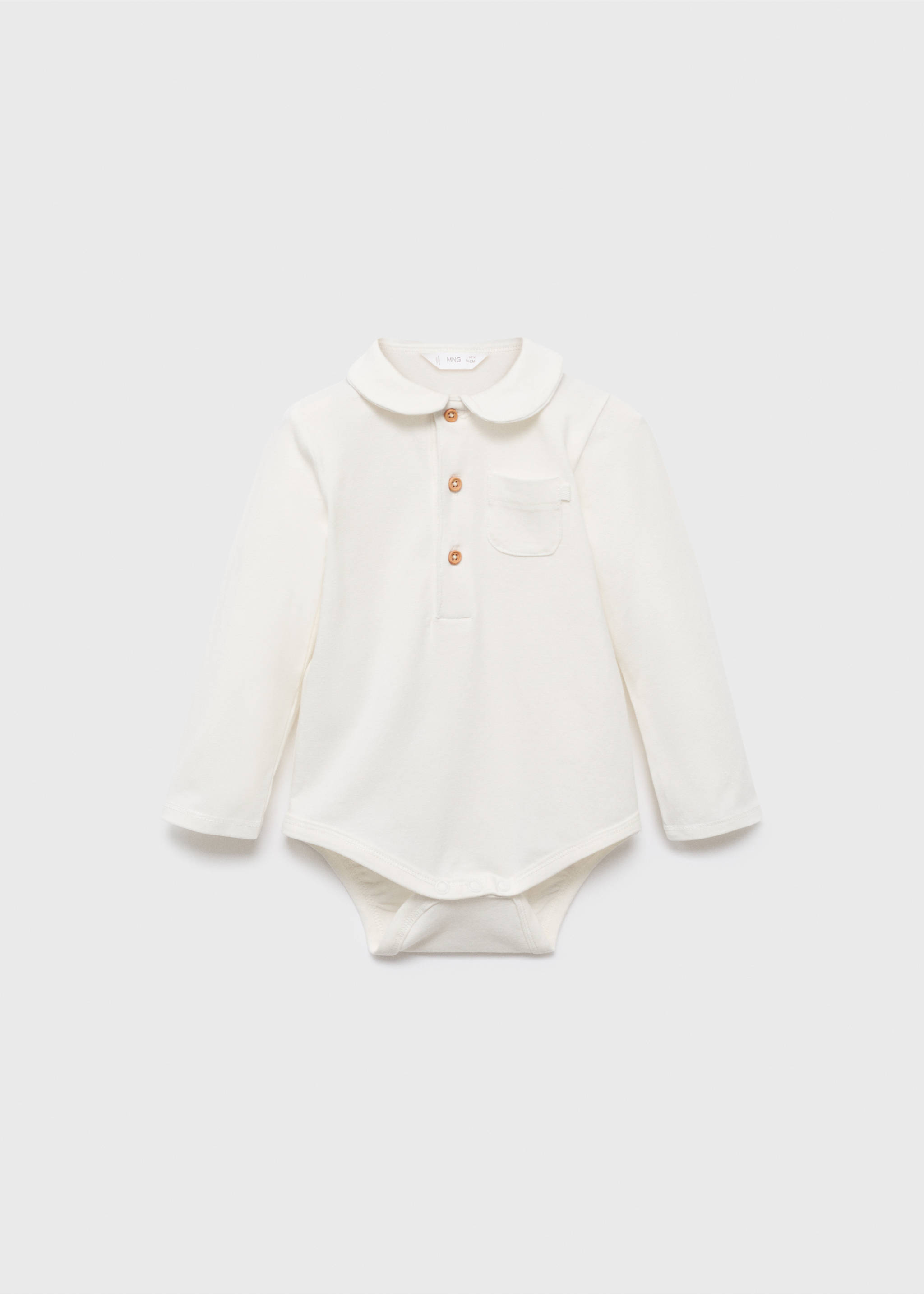 Polo-neck body with pocket - Article without model, Off White. Ref: 17001255-00.