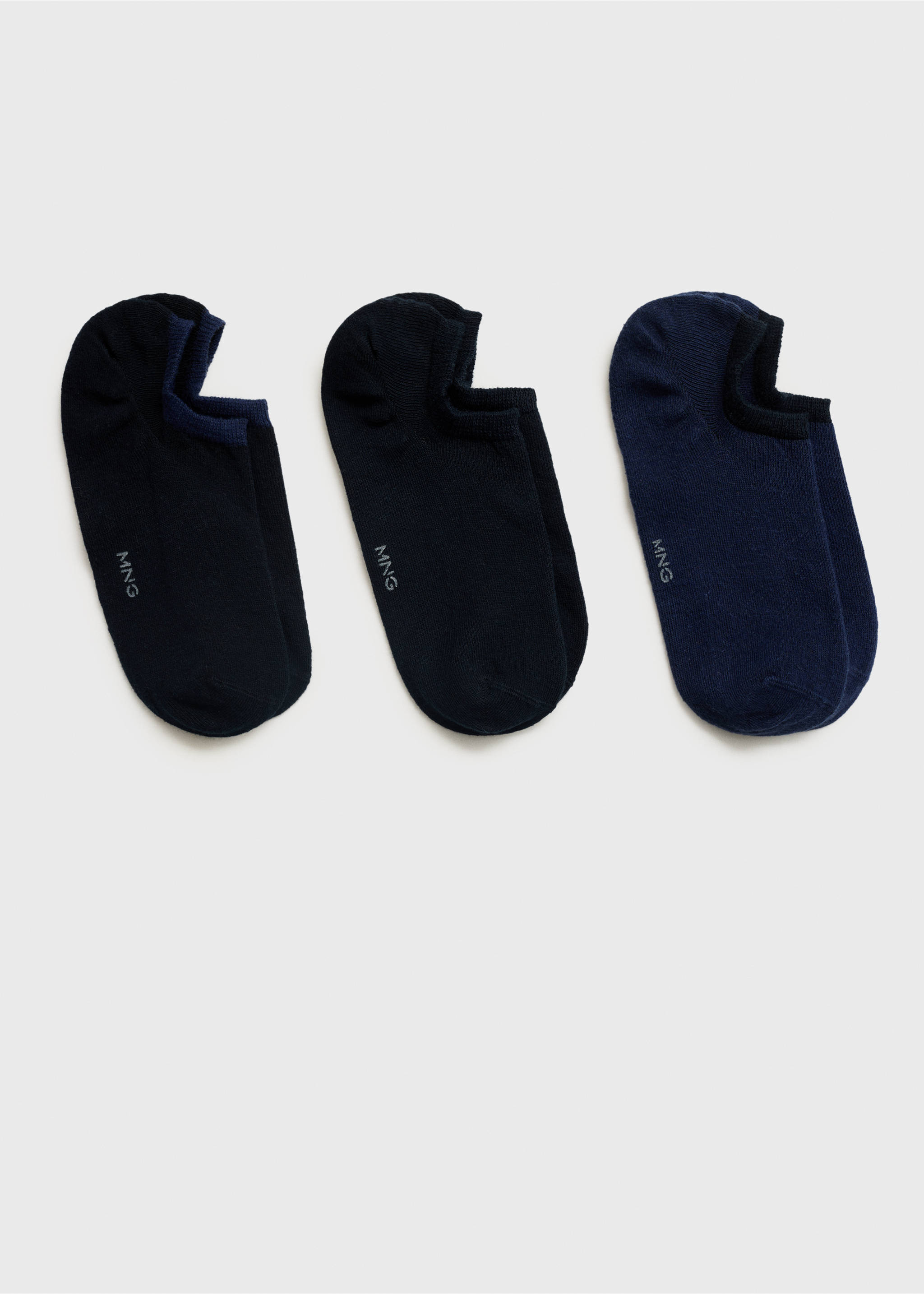 Lot 3 paires de chaussettes coton - Article sans modèle, Bleu marine. Ref: 17001260-00.
