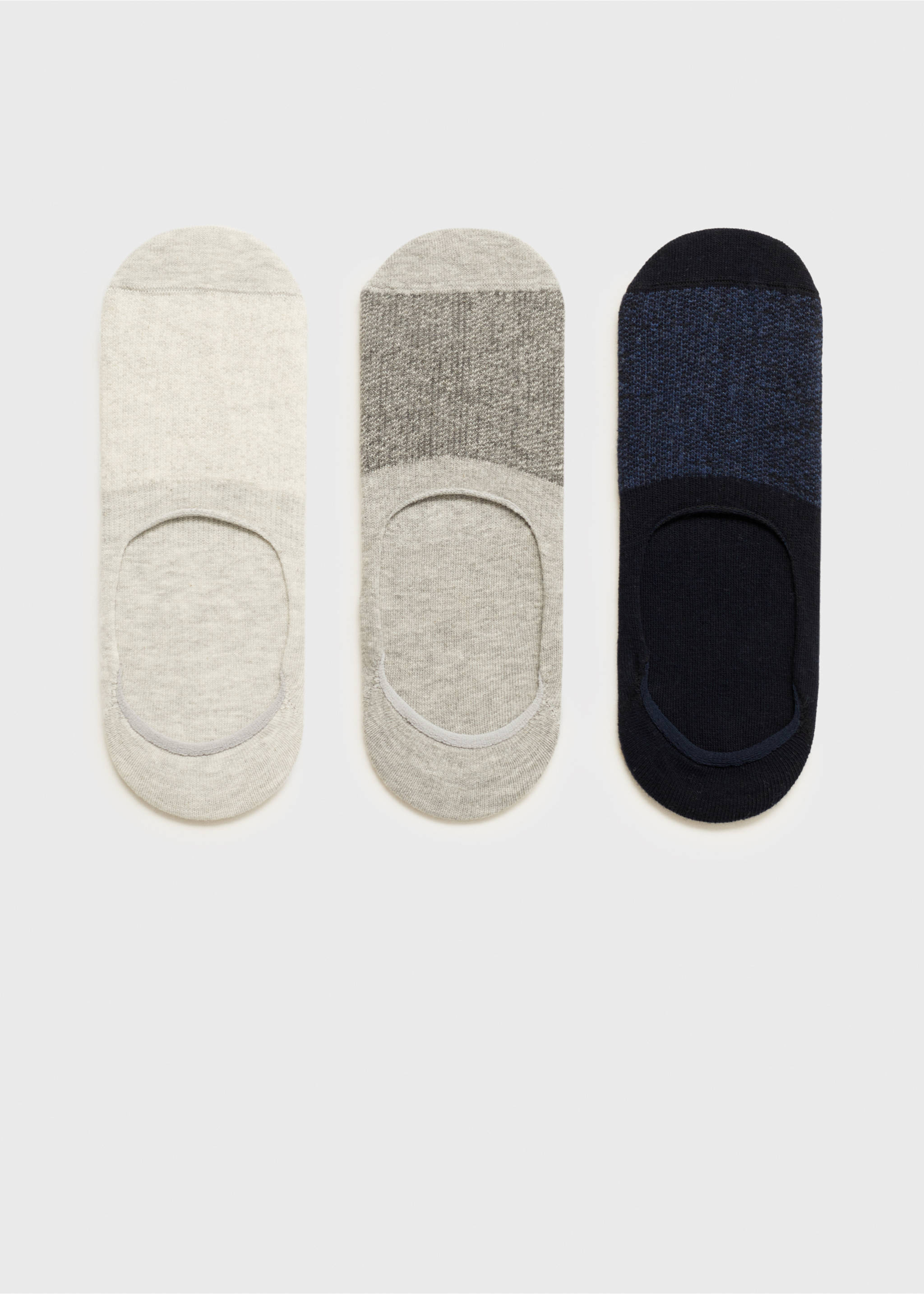 3-pack of invisible socks - Article without model, Grey. Ref: 17001262-00.