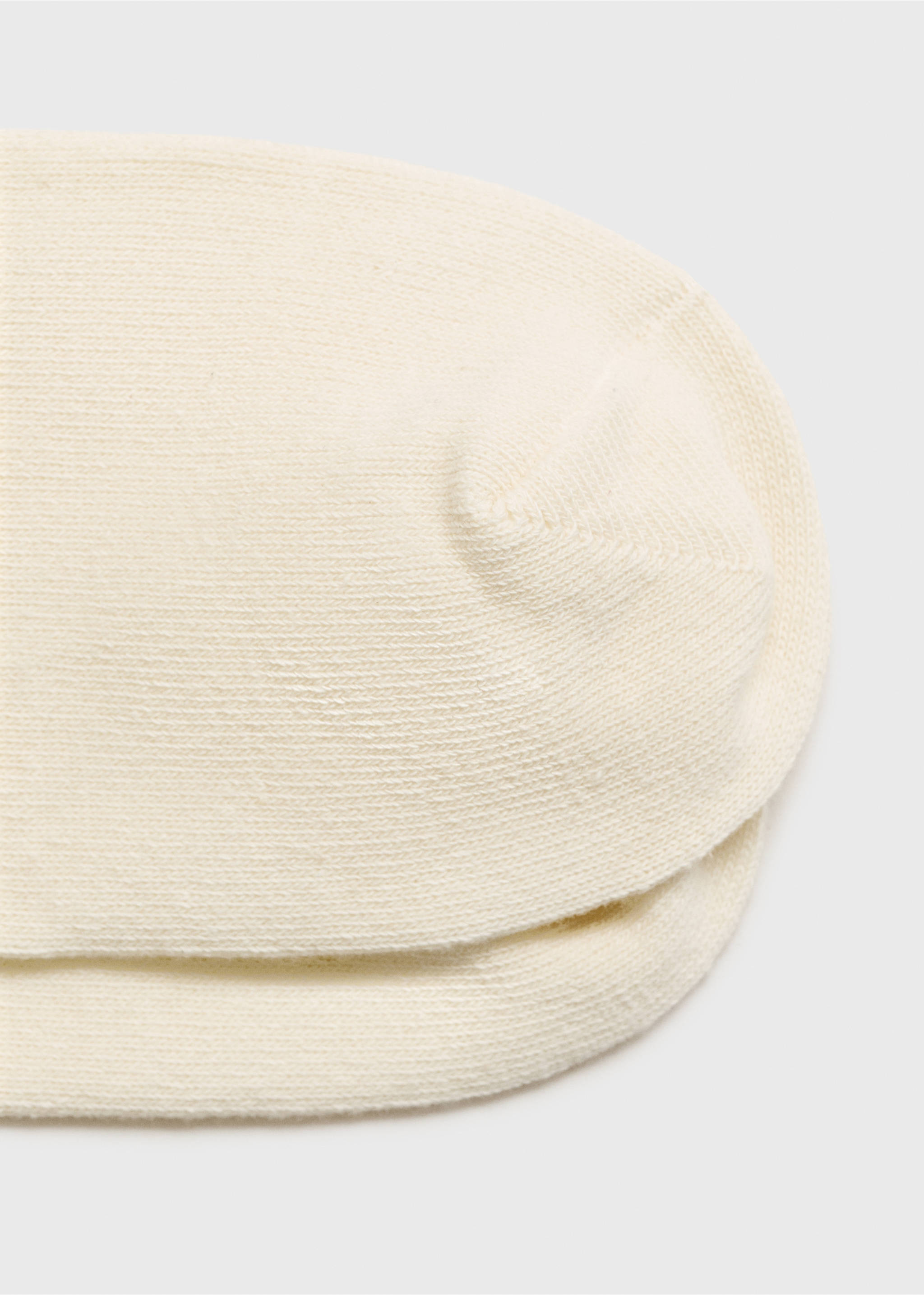 Striped cotton socks - Details of the article 0, Ecru. Ref: 17001265-00.