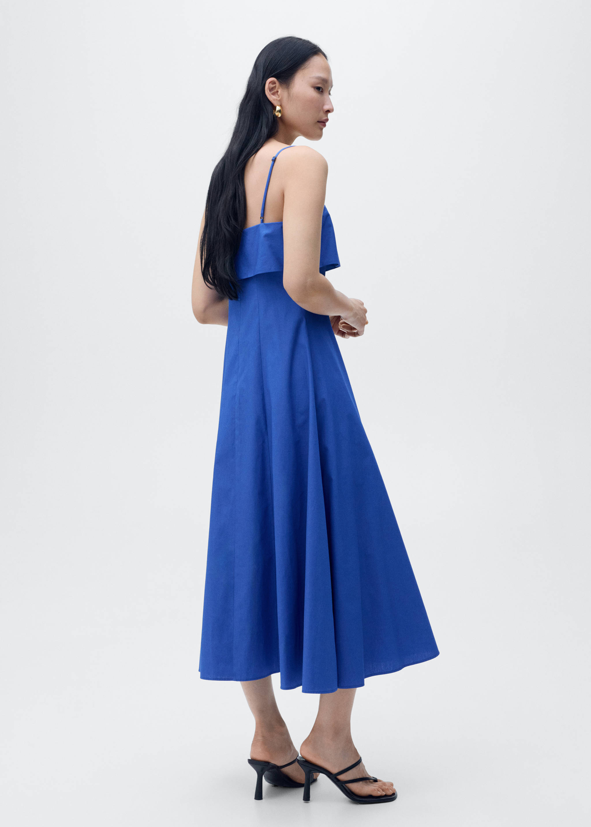 Flared cotton dress - Reverse of the article