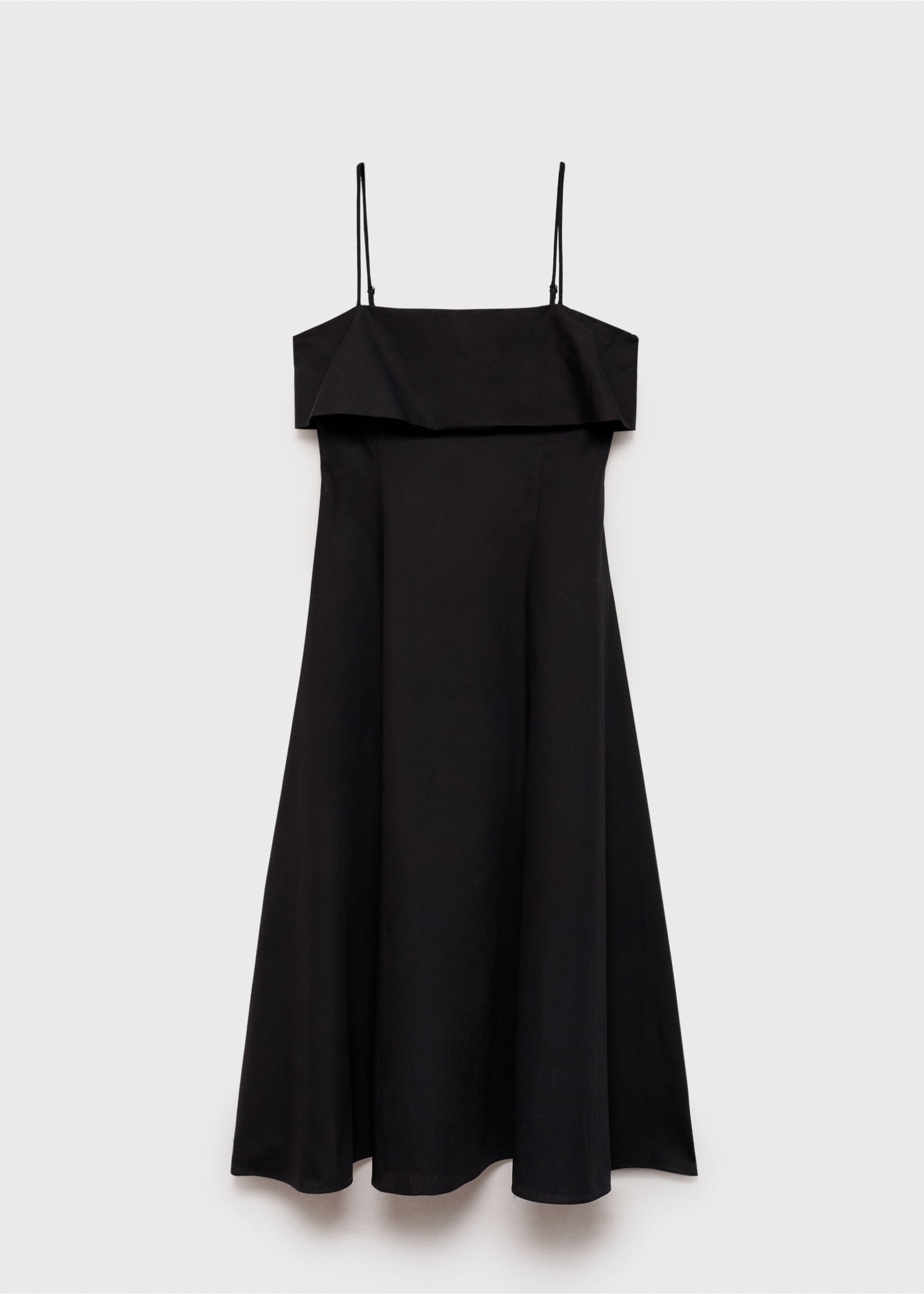 Flared cotton dress - Article without model, Black. Ref: 17001277-00.