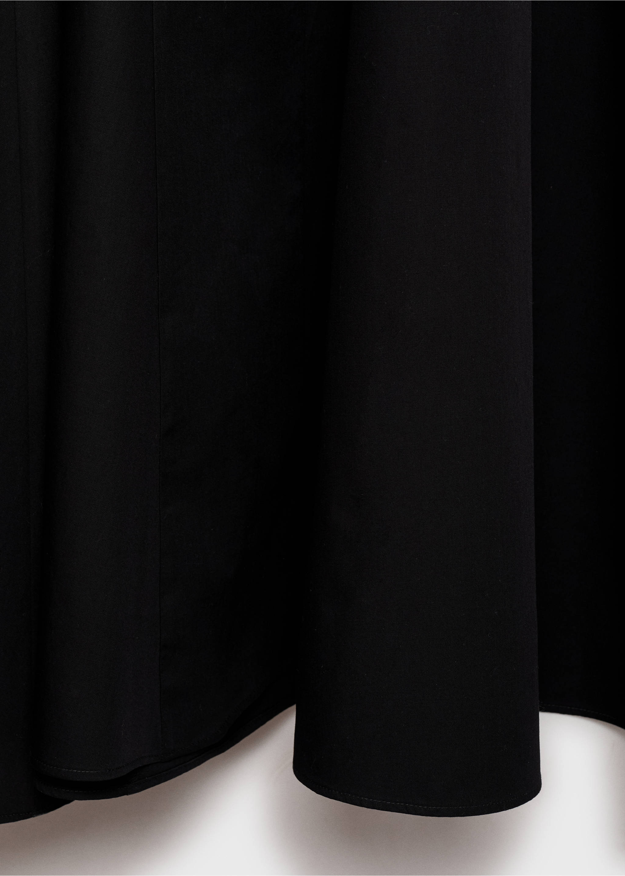 Flared cotton dress - Details of the article 0, Black. Ref: 17001277-00.