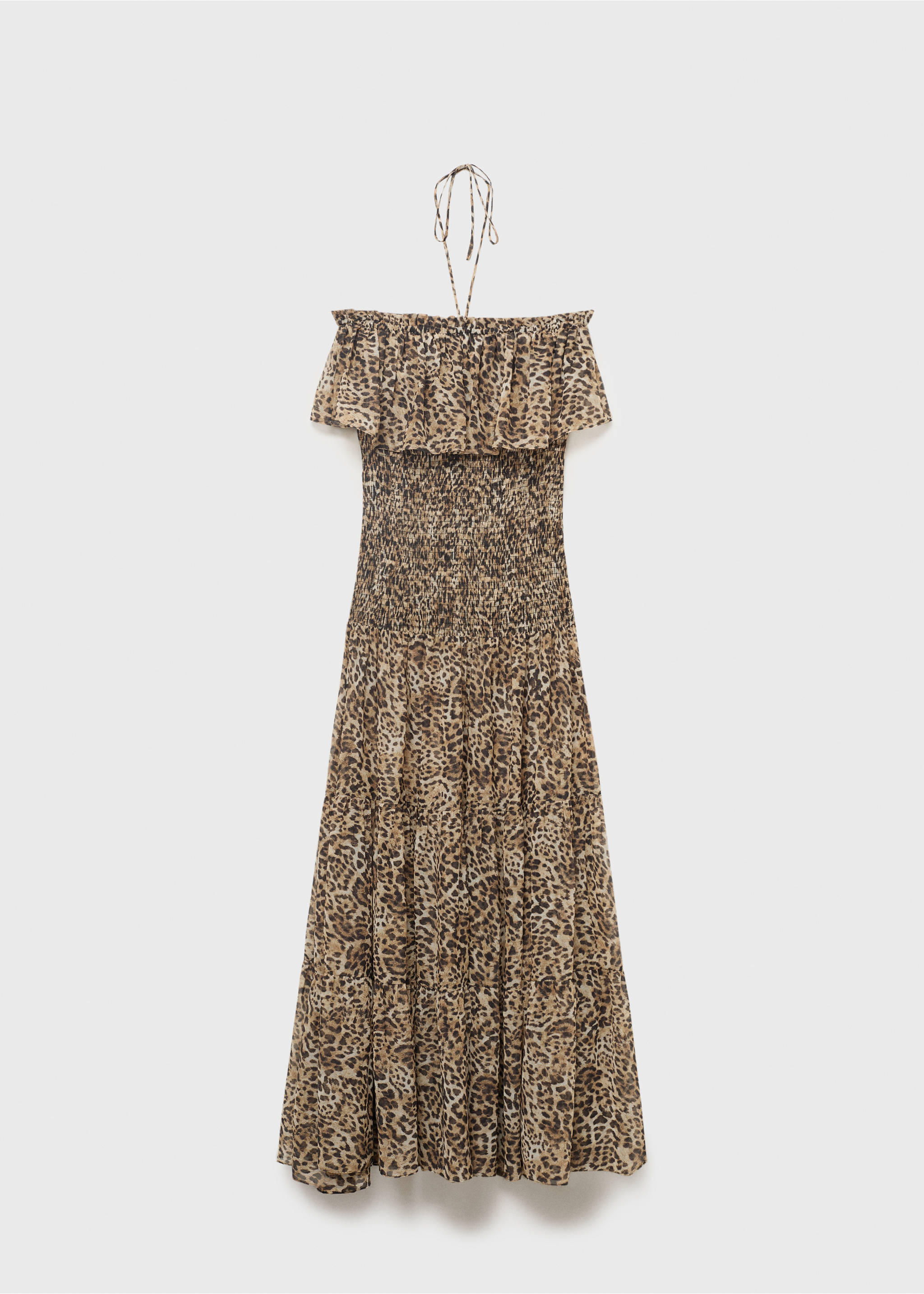 Leopard-print maxi-dress - Article without model, Brown. Ref: 17001284-00.