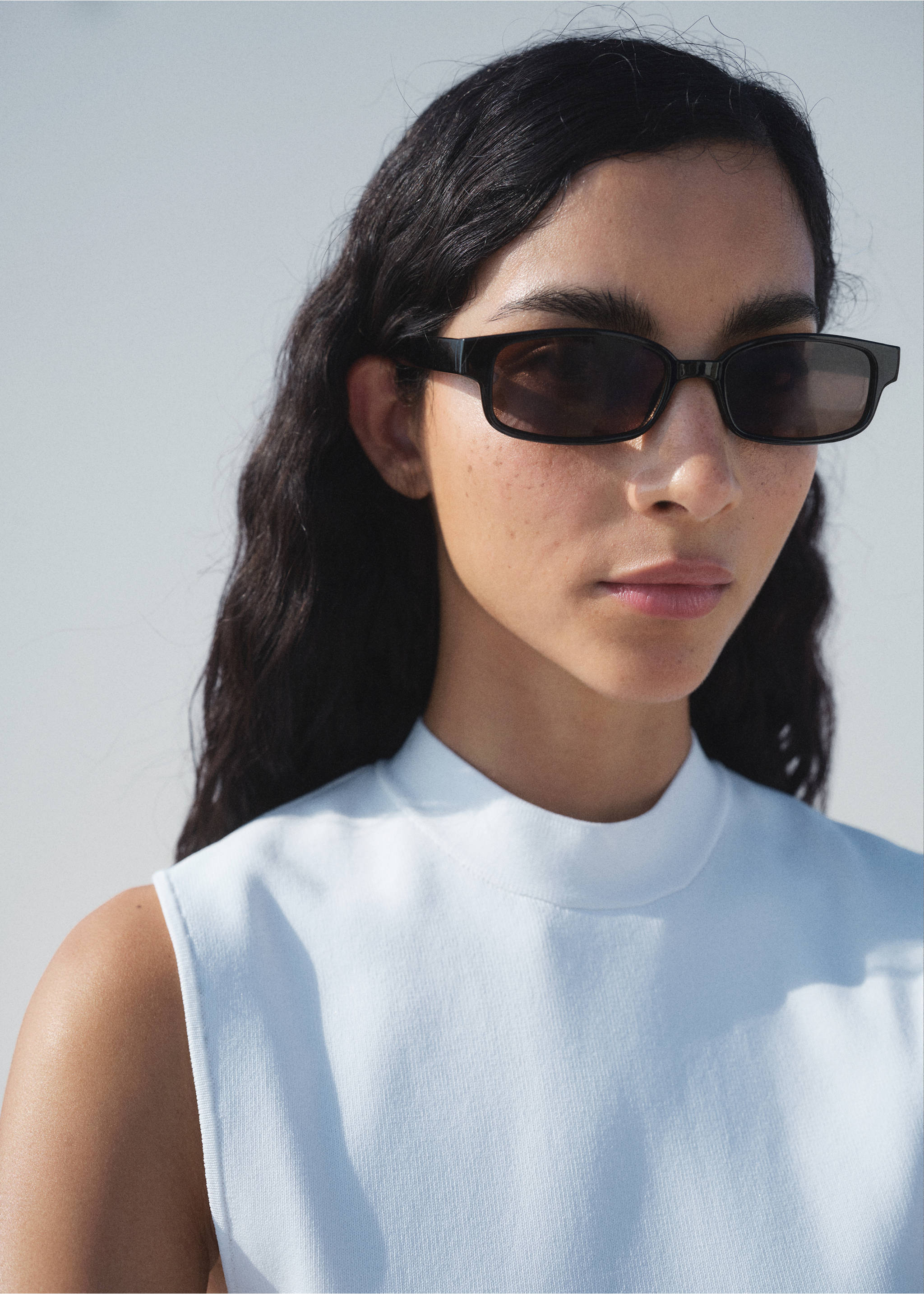 Combined long dress - Details of the article 3, White. Ref: 17001285-00.