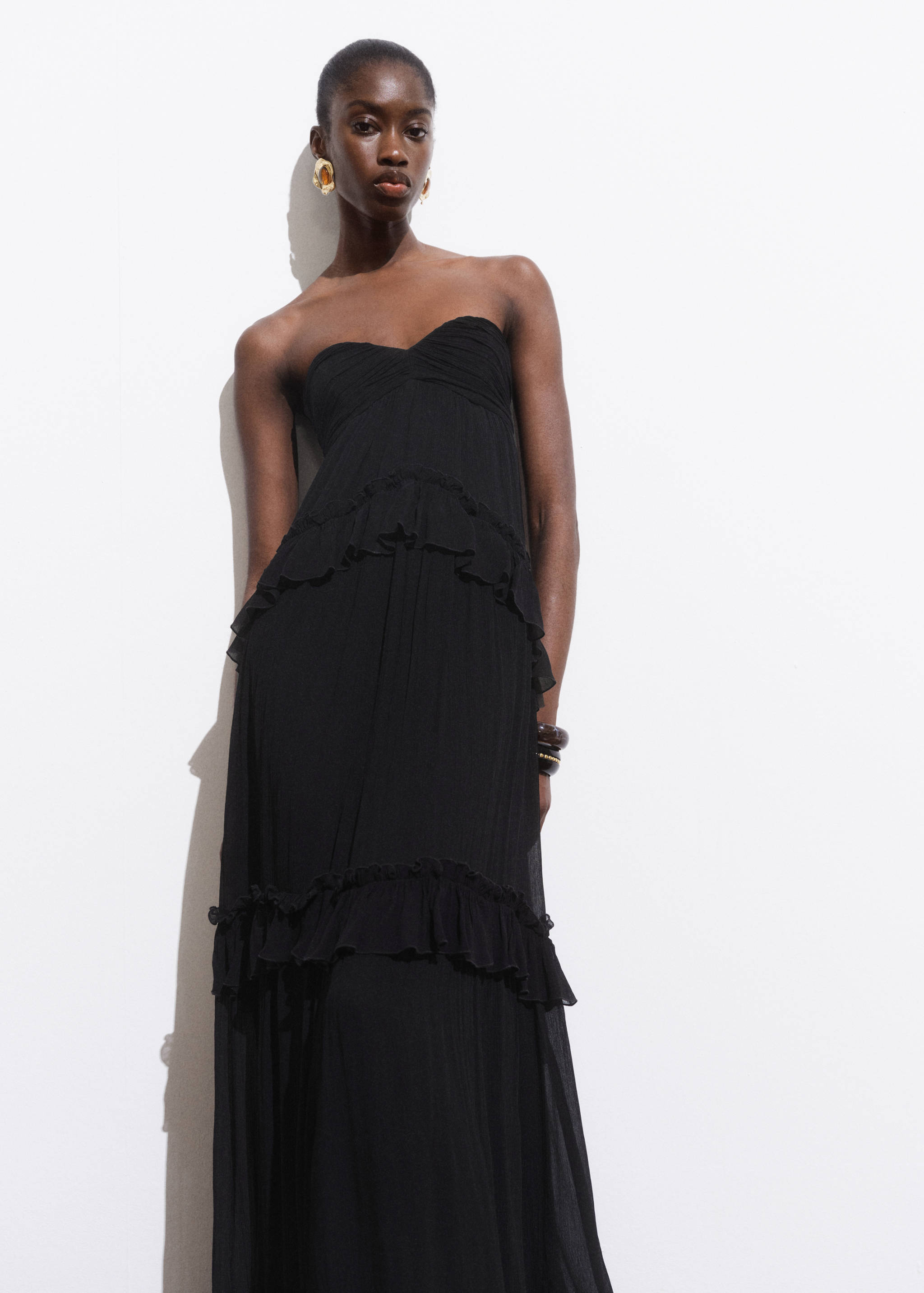 Strapless maxi-dress - Medium plane