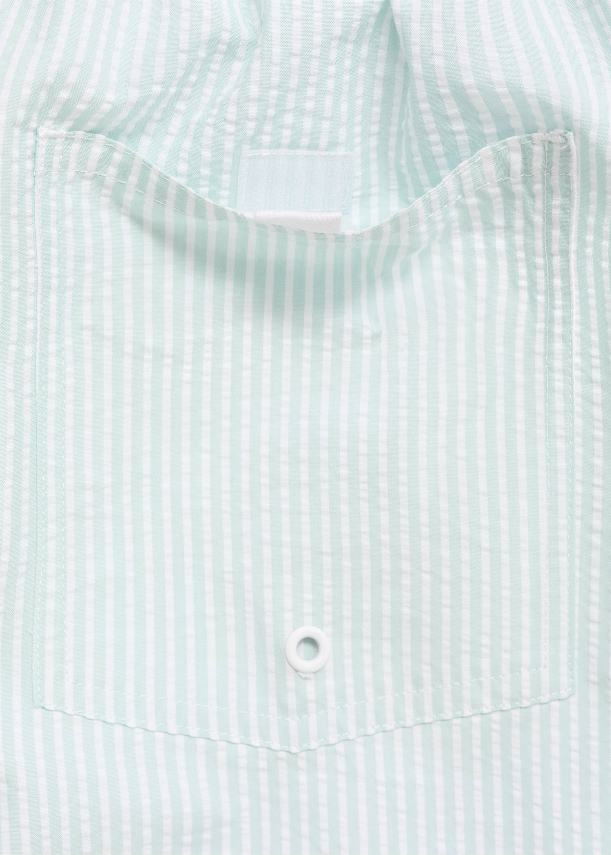 Seersucker swimming trunks - Details of the article 0, Aqua Green. Ref: 17001288-00.