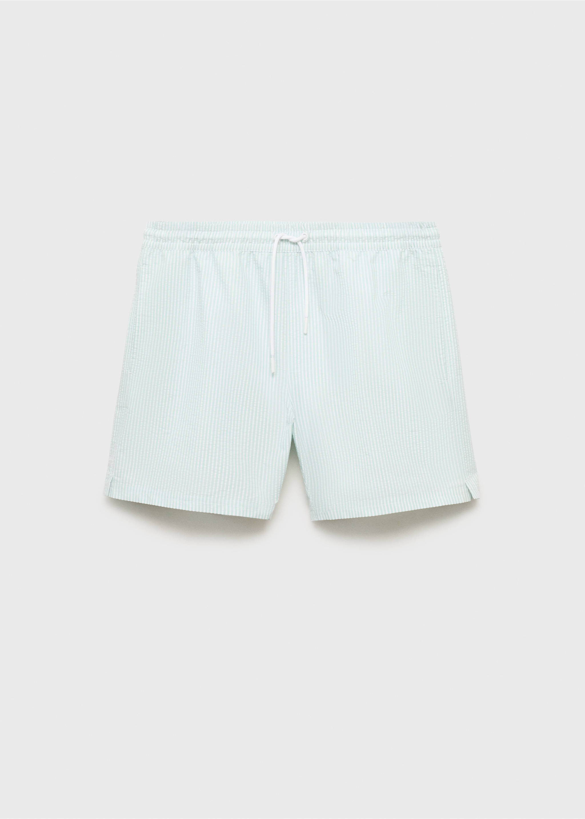Seersucker swimming trunks - Article without model, Aqua Green. Ref: 17001288-00.