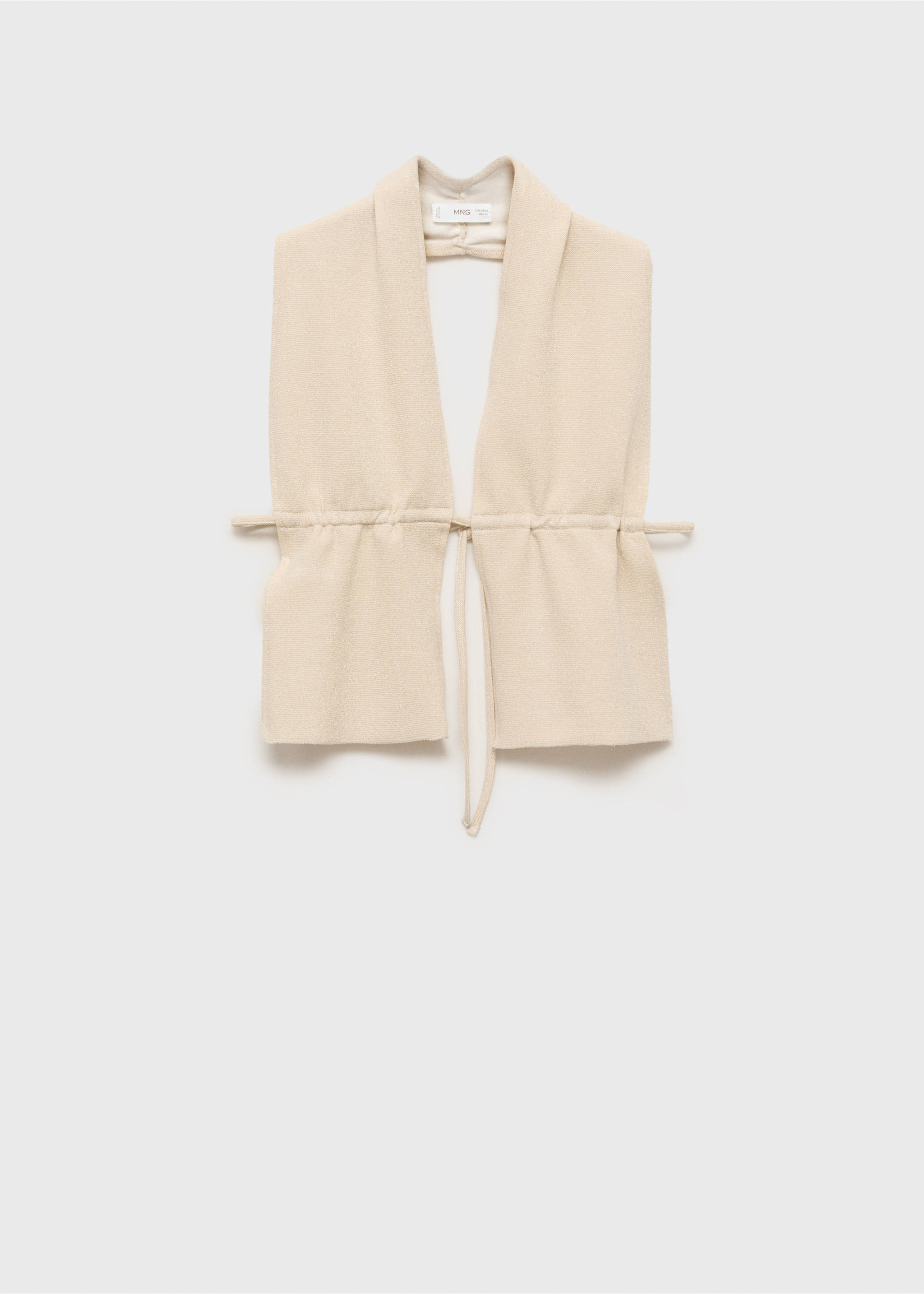 Lurex-knit halter top - Article without model, Gold. Ref: 17001290-00.