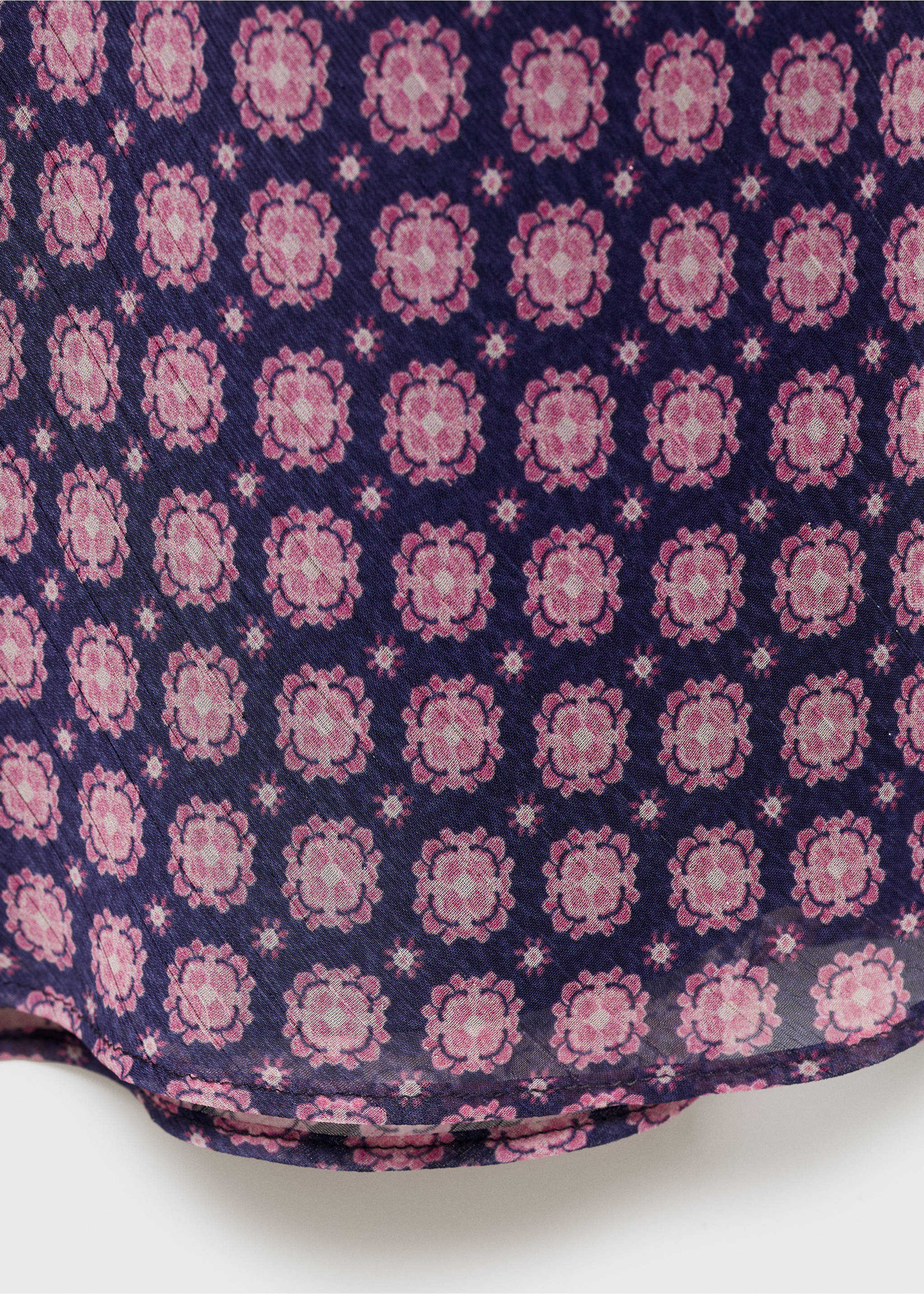 Flowy printed skirt - Details of the article 8, Maroon. Ref: 17001292-00.