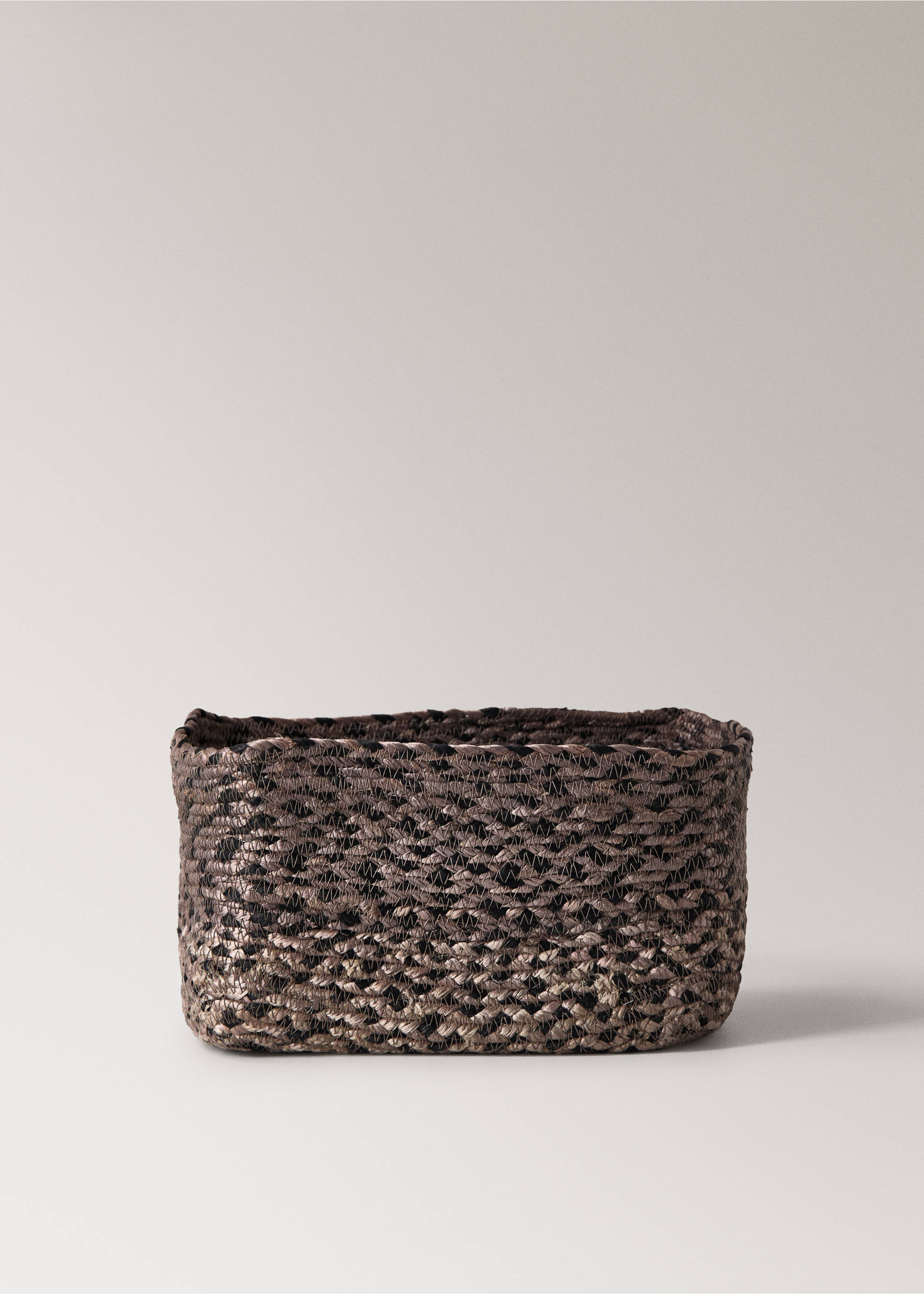 Medium melange jute basket - Article without model, Light/Pastel Brown. Ref: 17001544-00.
