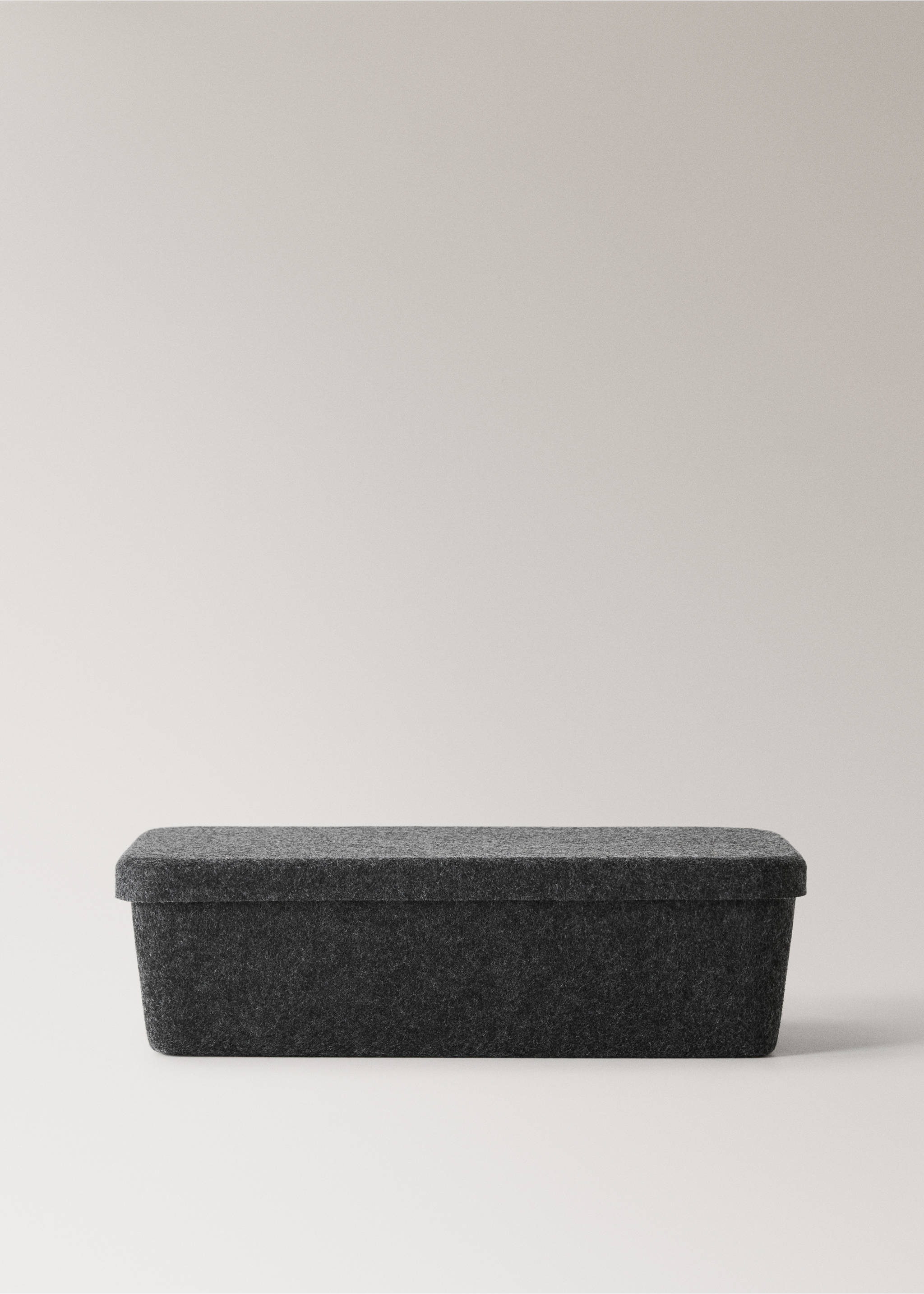Felt box with lid - Article without model, Grey. Ref: 17001546-00.
