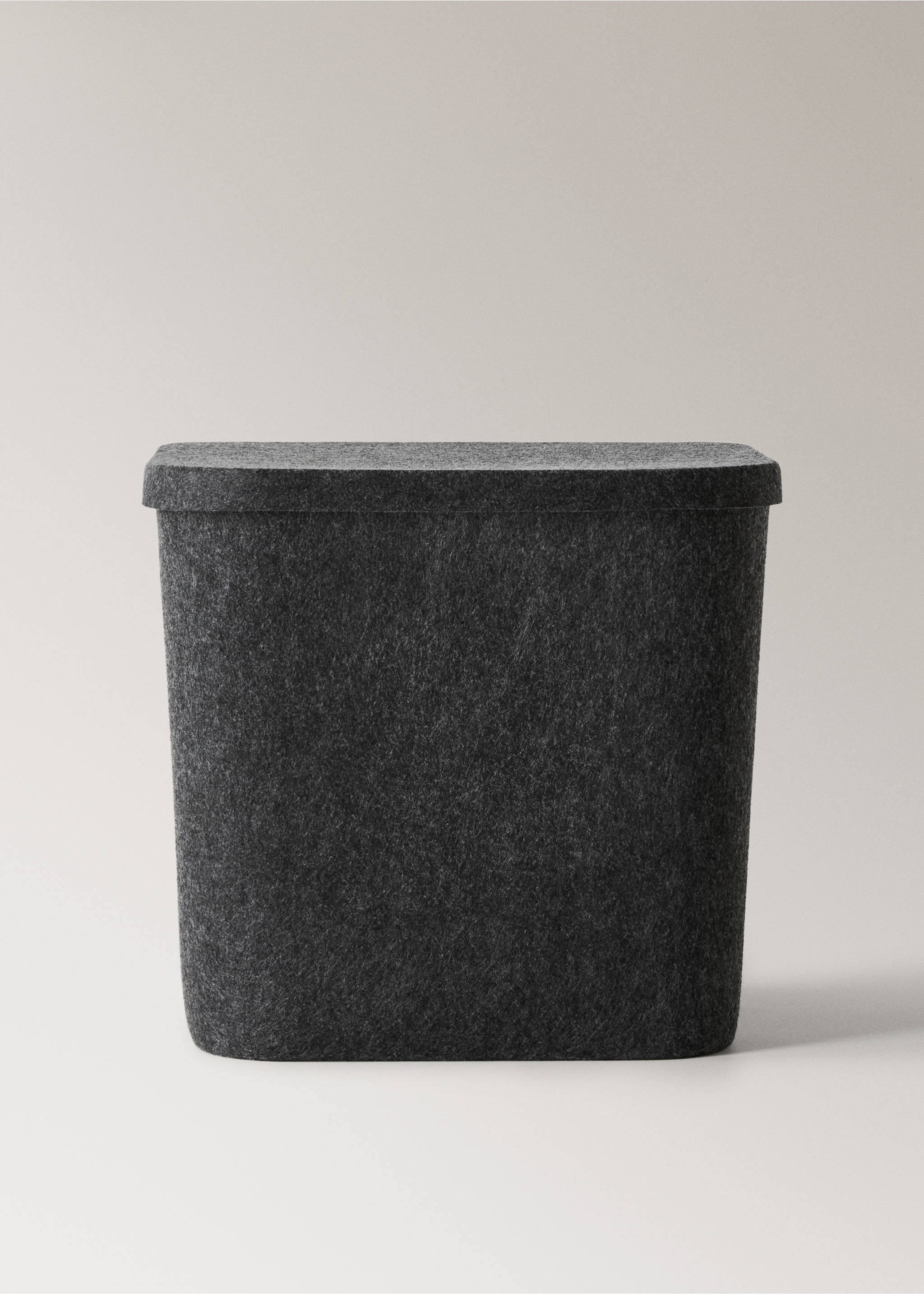 Square felt box with lid - Article without model, Grey. Ref: 17001560-00.