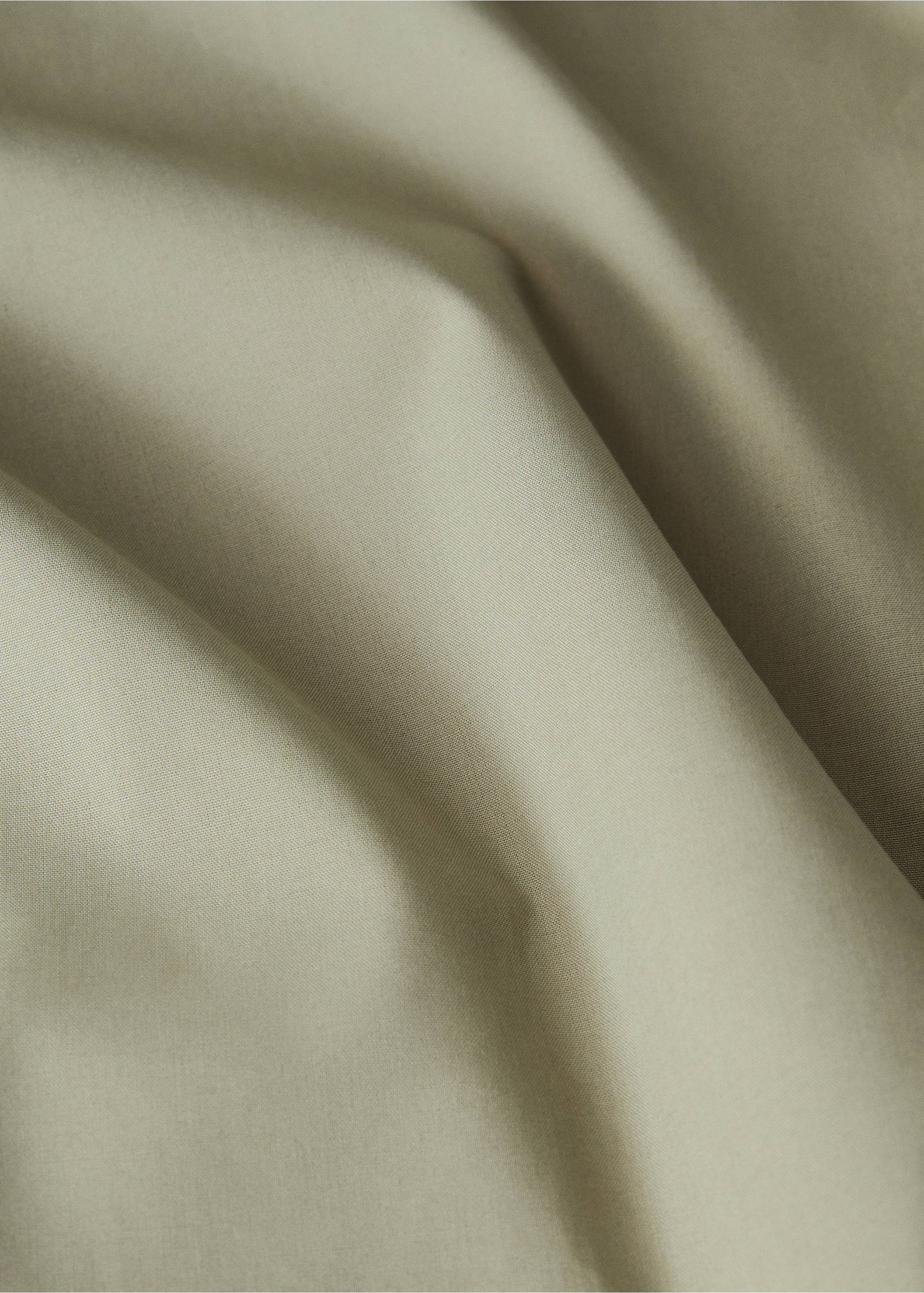 Percale cotton duvet cover Superking bed - Details of the article 2, Green. Ref: 17001566-00.