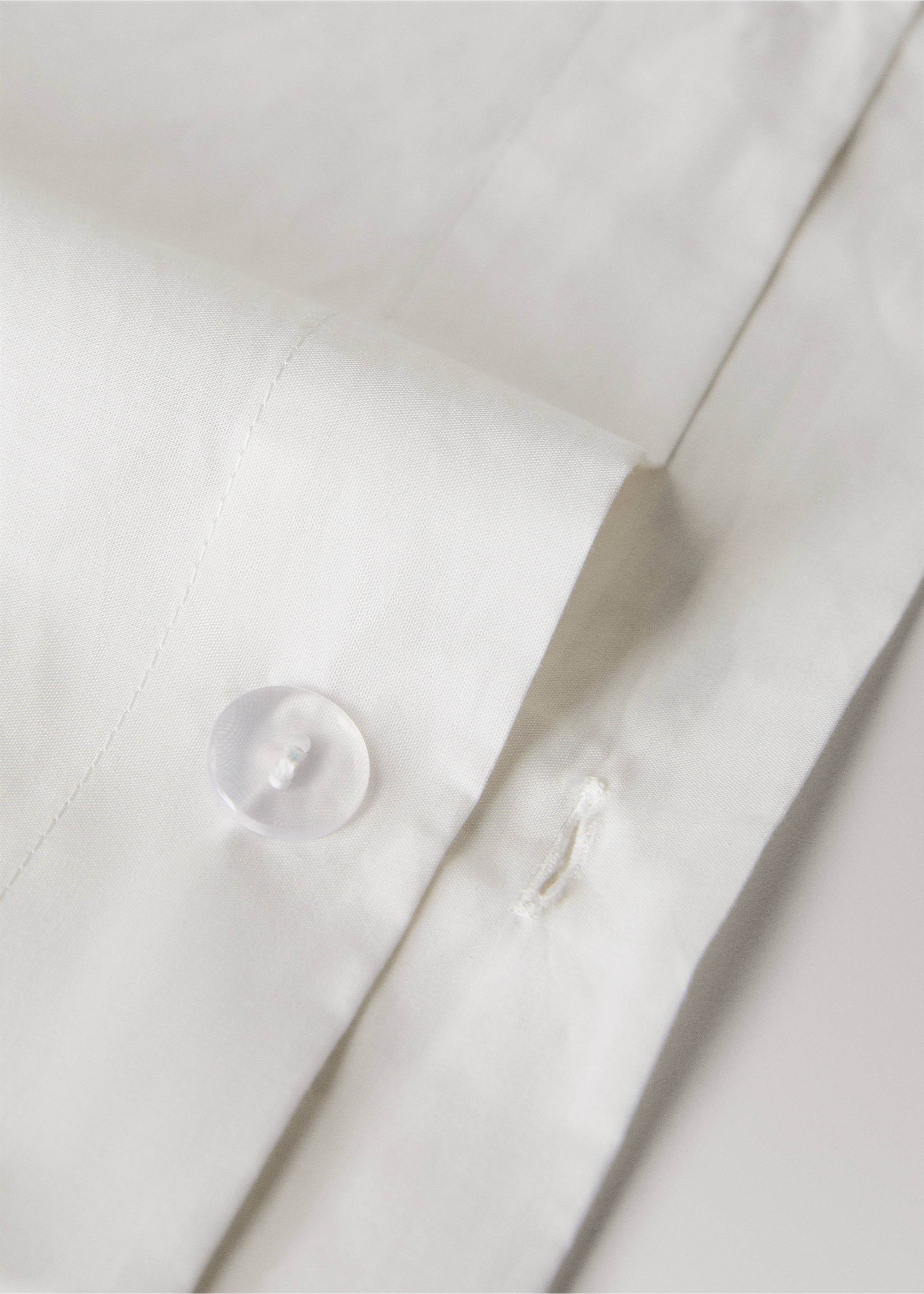 Percale cotton duvet cover King bed - Details of the article 1, Ecru. Ref: 17001567-00.