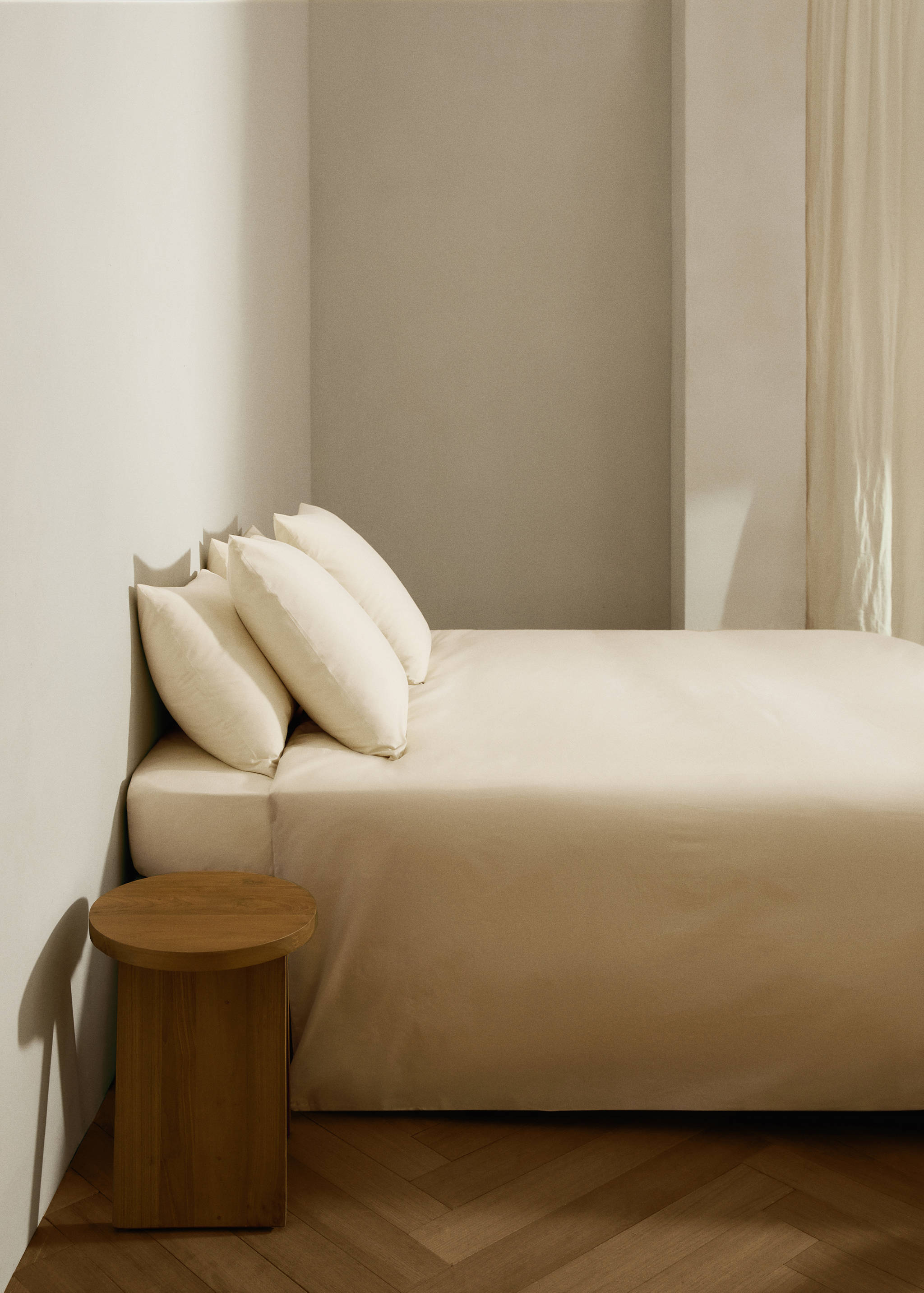 Percale cotton duvet cover King bed - General plane