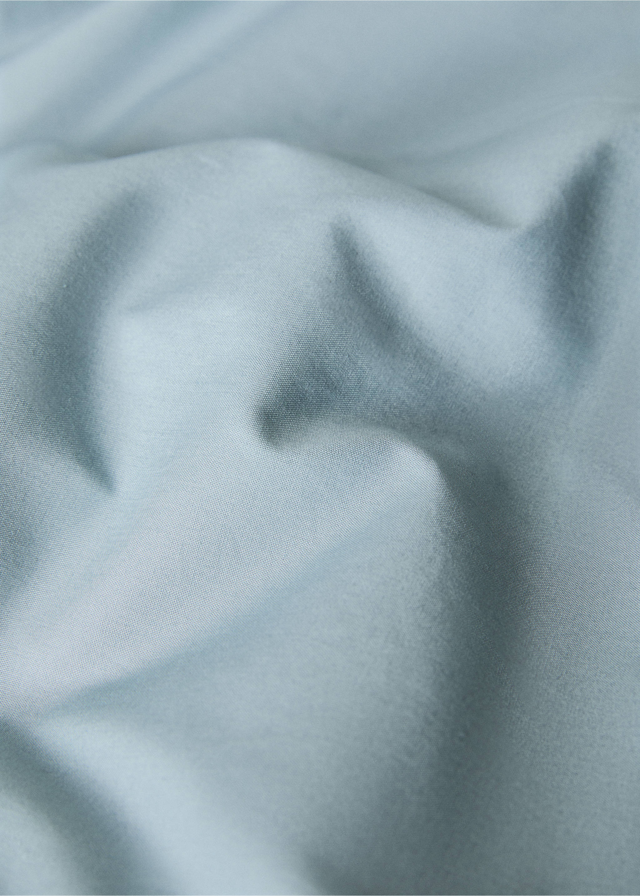 Percale cotton duvet cover King bed - Details of the article 2, Blue. Ref: 17001567-00.