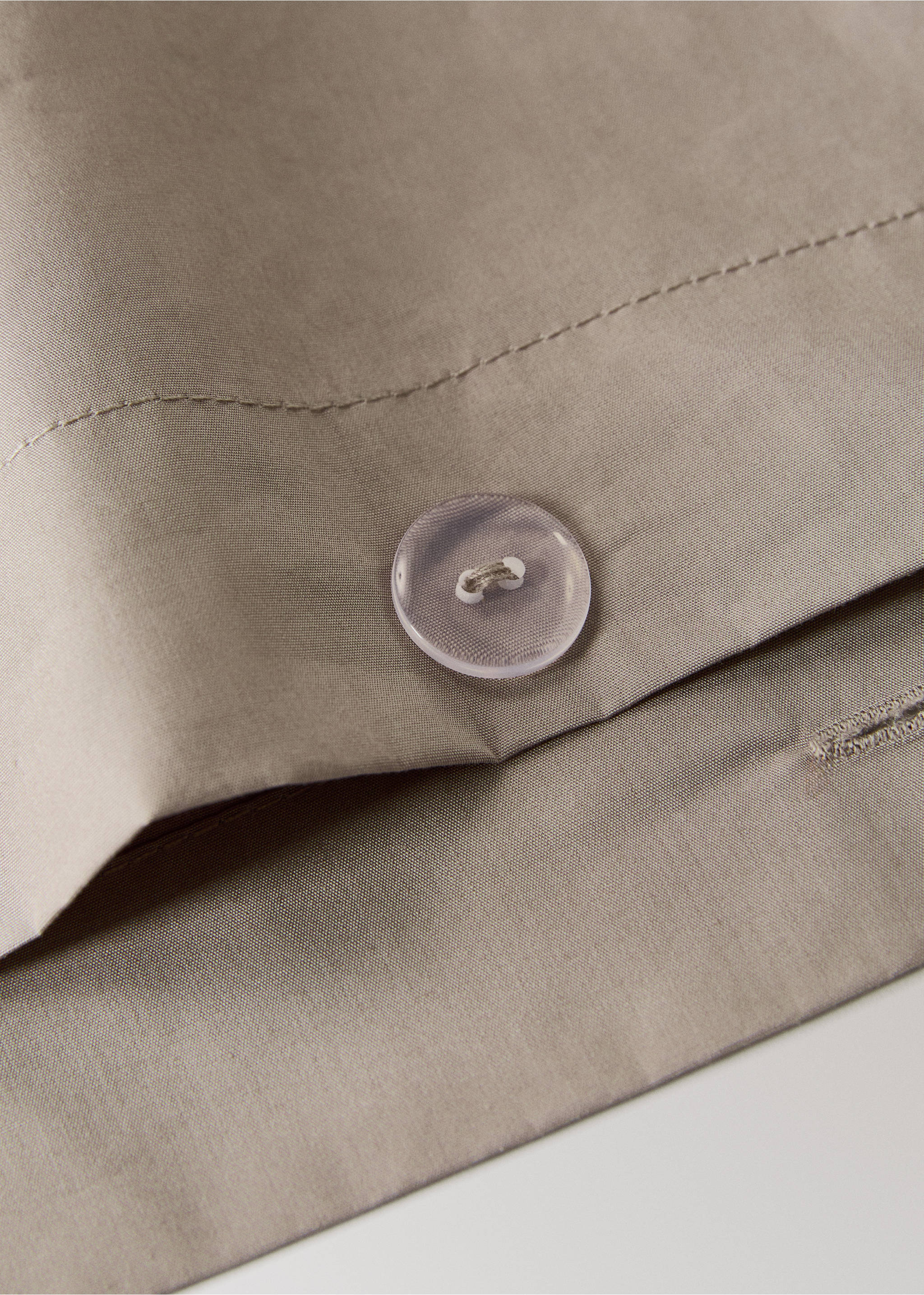 Bettbezug aus Baumwoll-Perkal mit Fadendichte 300 für 90 cm Bett - Detail des Artikels 1, Mittelbraun. Ref: 17001570-00.