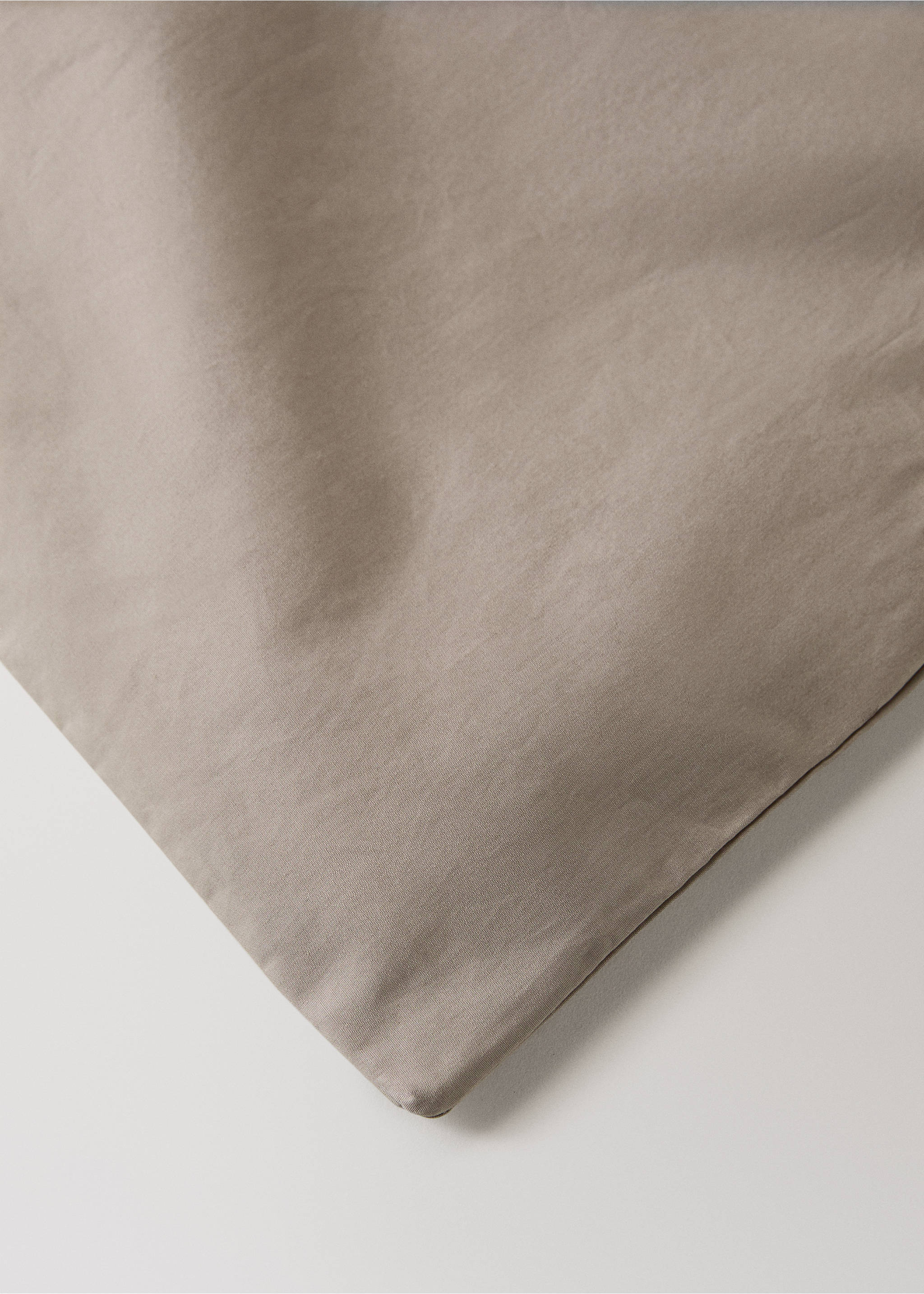 Bettbezug aus Baumwoll-Perkal mit Fadendichte 300 für 90 cm Bett - Detail des Artikels 3, Mittelbraun. Ref: 17001570-00.