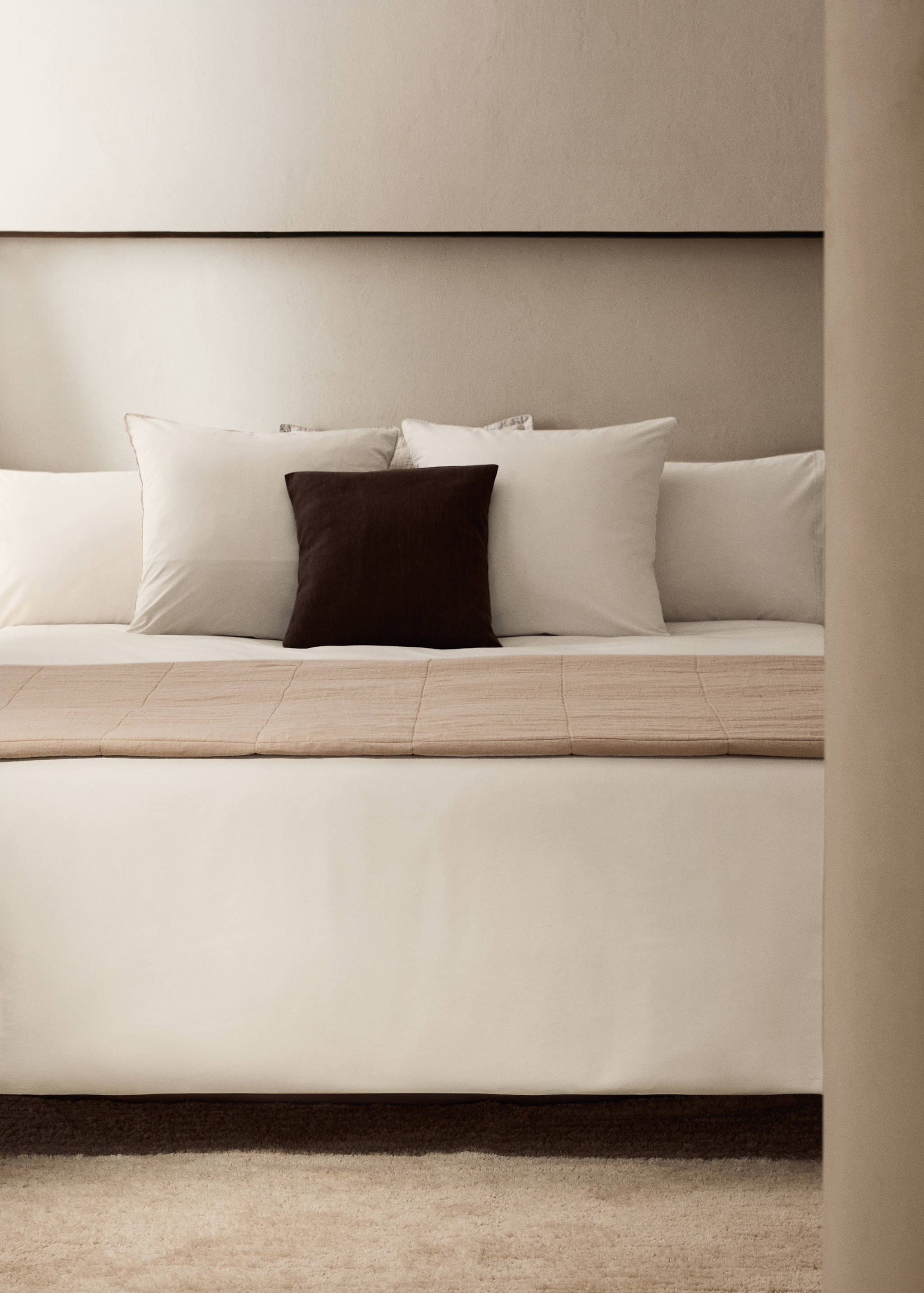 Bettbezug aus Baumwoll-Perkal mit Fadendichte 300 für 135/140 cm Bett - Allgemeine Ansicht