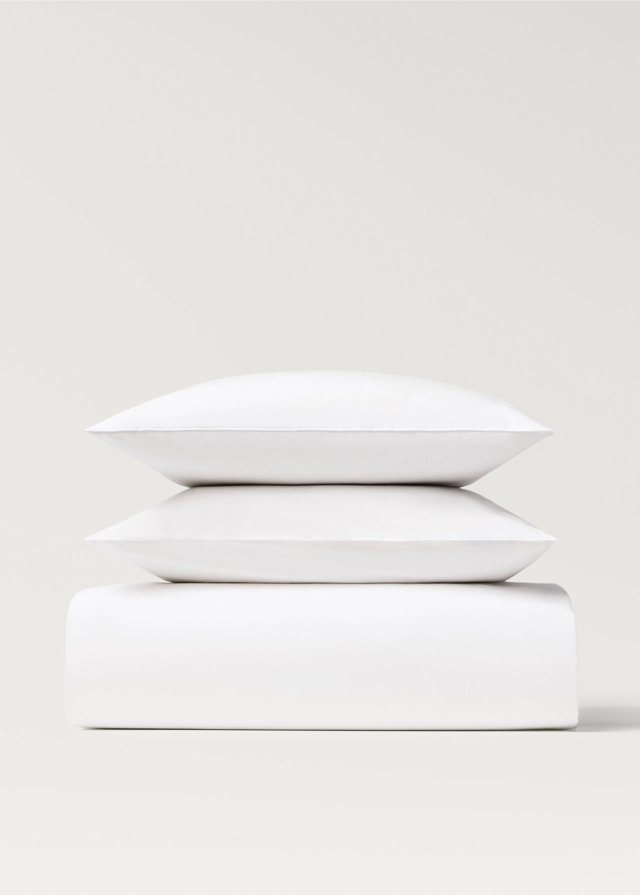 Bettbezug aus Baumwoll-Perkal mit Fadendichte 300 für 135/140 cm Bett - Artikel ohne Model, Ecru. Ref: 17001571-00.