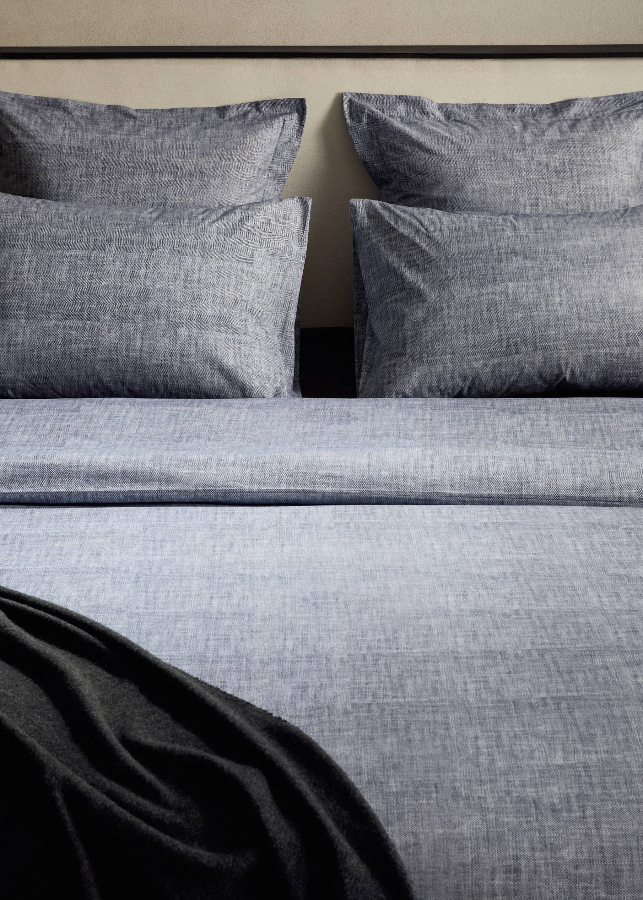 Housse de couette percale de coton 200 fils imprimé chevron lit 135/140 cm - Détail de l'article 7
