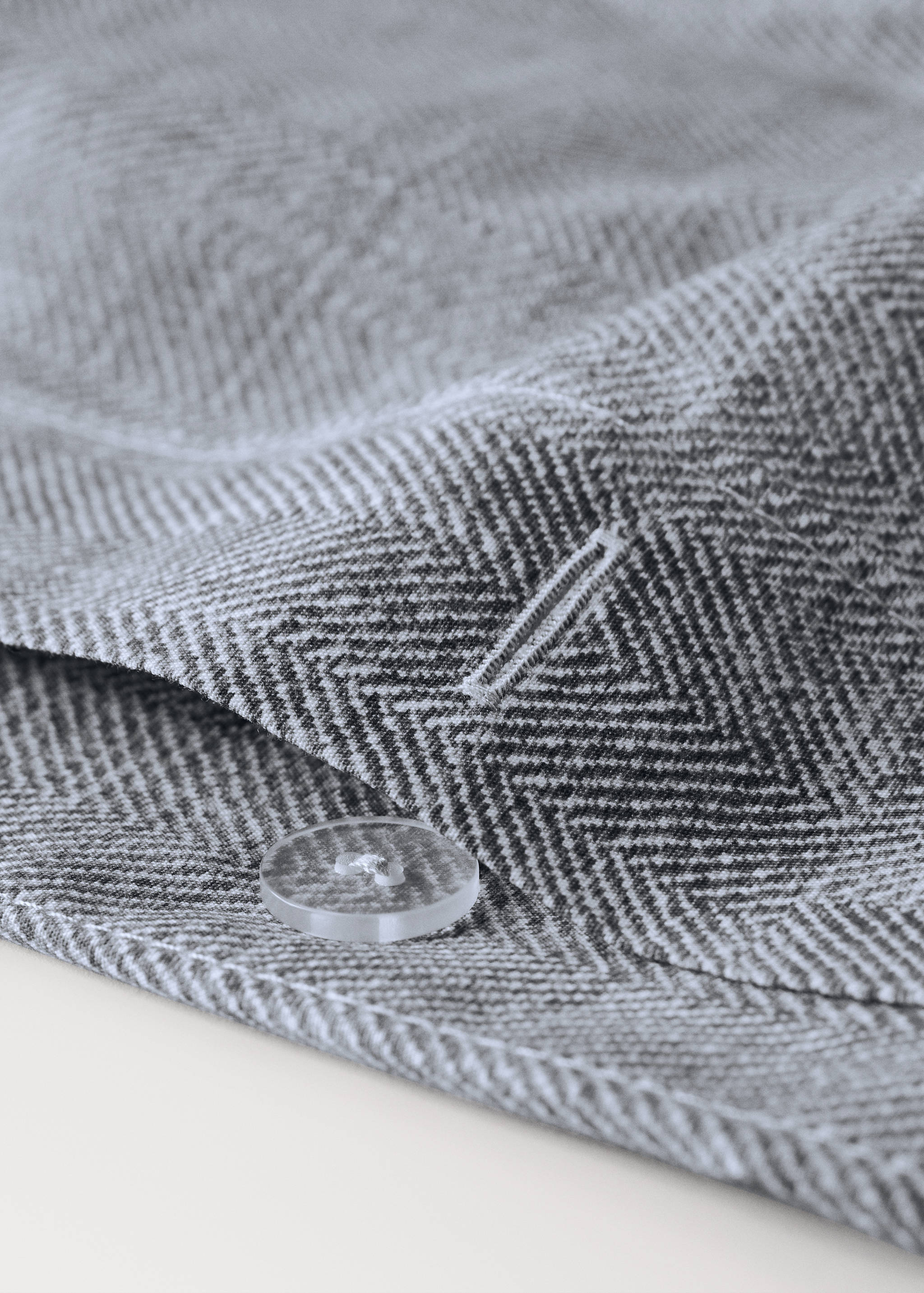 Housse de couette percale de coton 200 fils imprimé chevron lit 135/140 cm - Détail de l'article 1