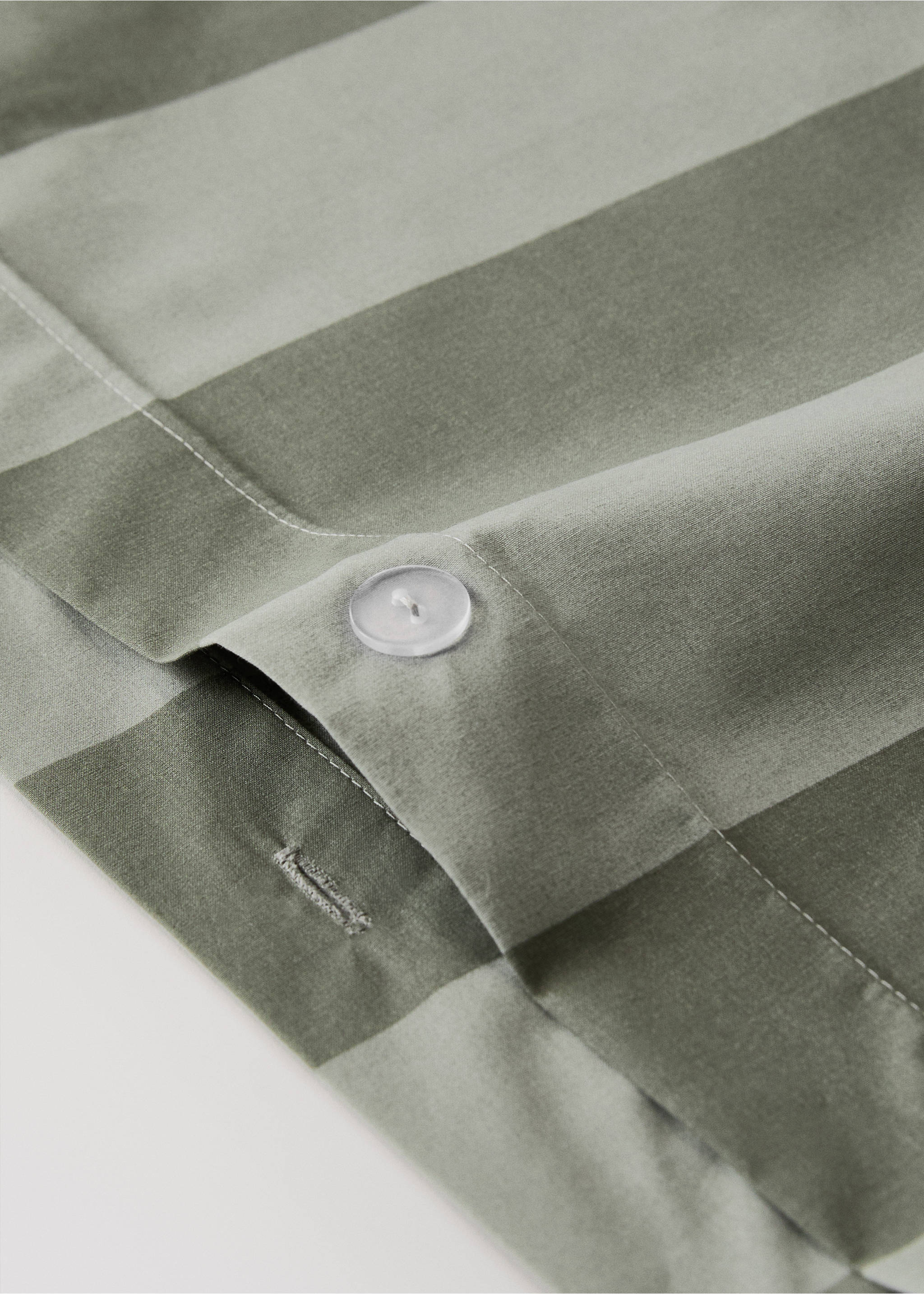 500 threads cotton percale striped duvet cover Single bed - Details of the article 1, Green. Ref: 17001586-00.