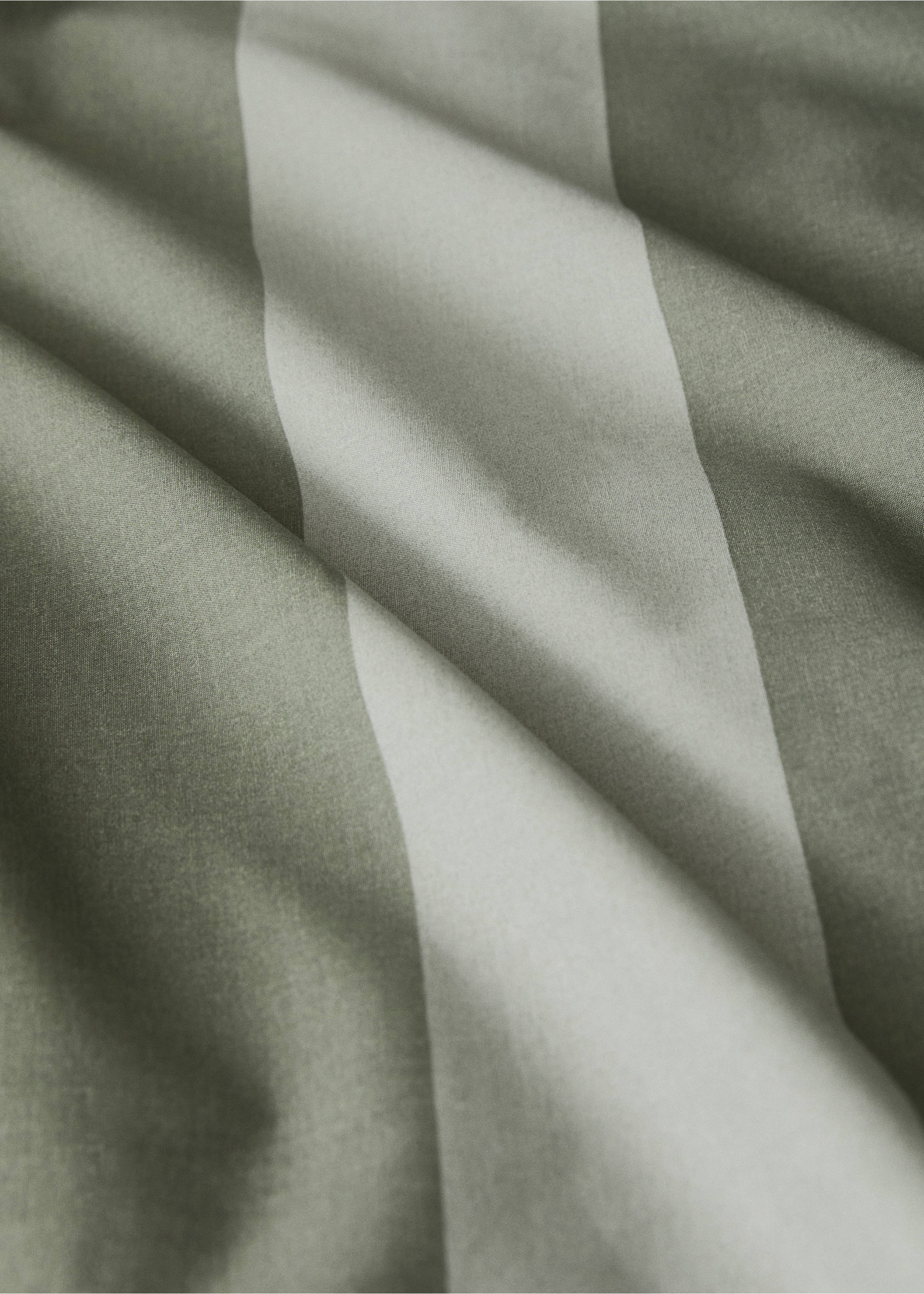 500 threads cotton percale striped duvet cover Single bed - Details of the article 2, Green. Ref: 17001586-00.