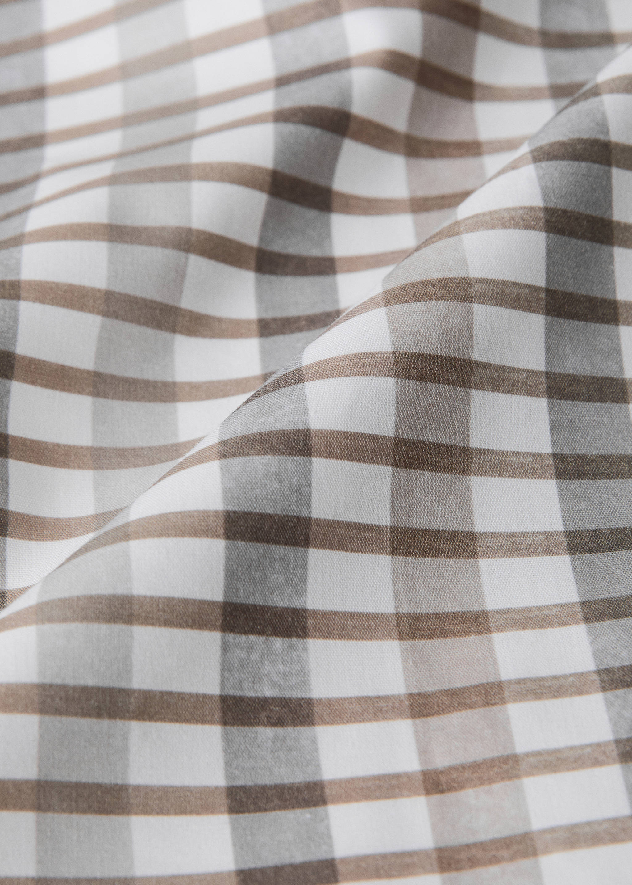 200-thread count percale cotton check-print duvet cover for 150/160 cm bed - Details of the article 2