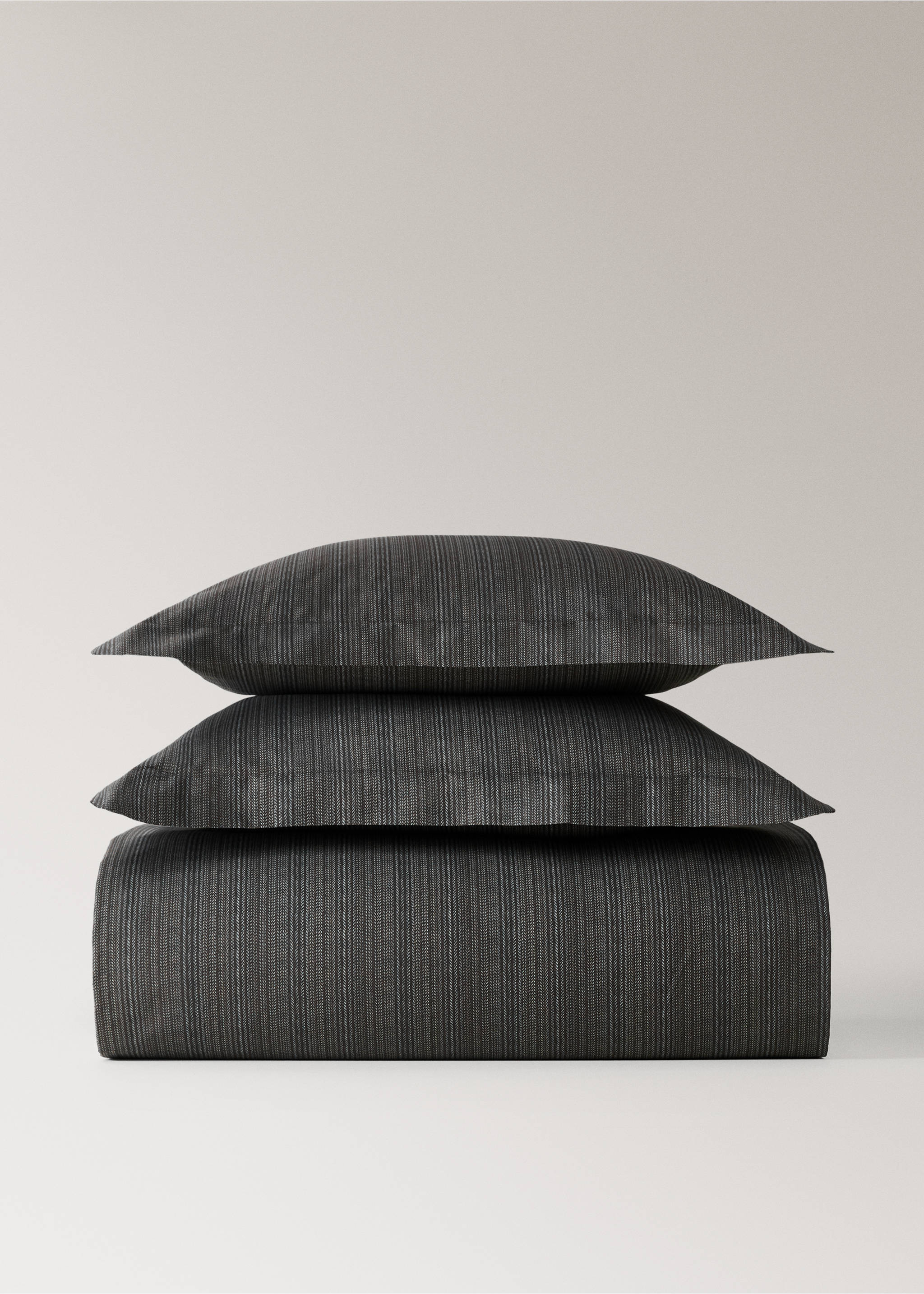 Bettbezug aus Baumwollperkal mit Schneiderdruck für ein 90 cm Bett - Artikel ohne Model, Schokolade. Ref: 17001598-00.