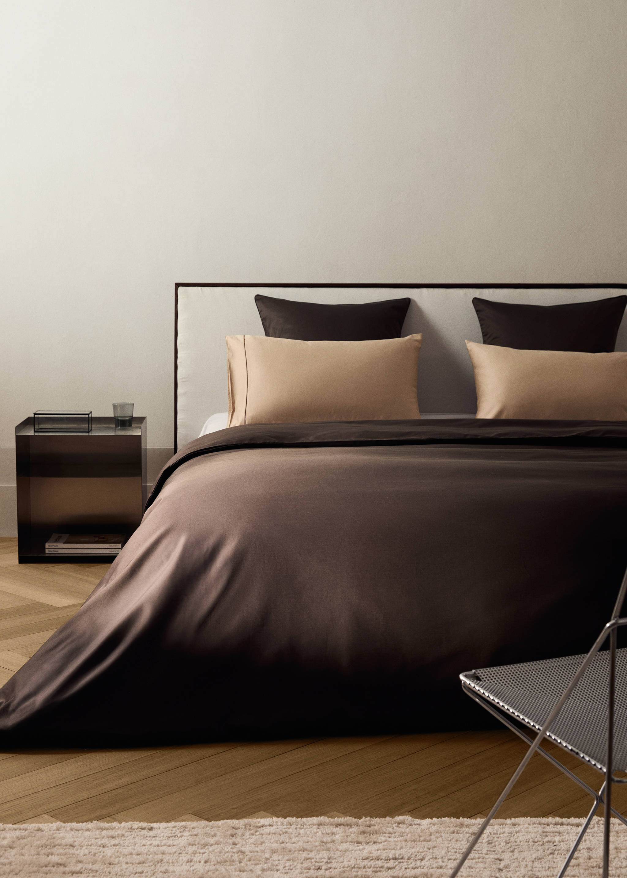 Housse de couette coton satin 600 fils lit 90 cm - Plan général
