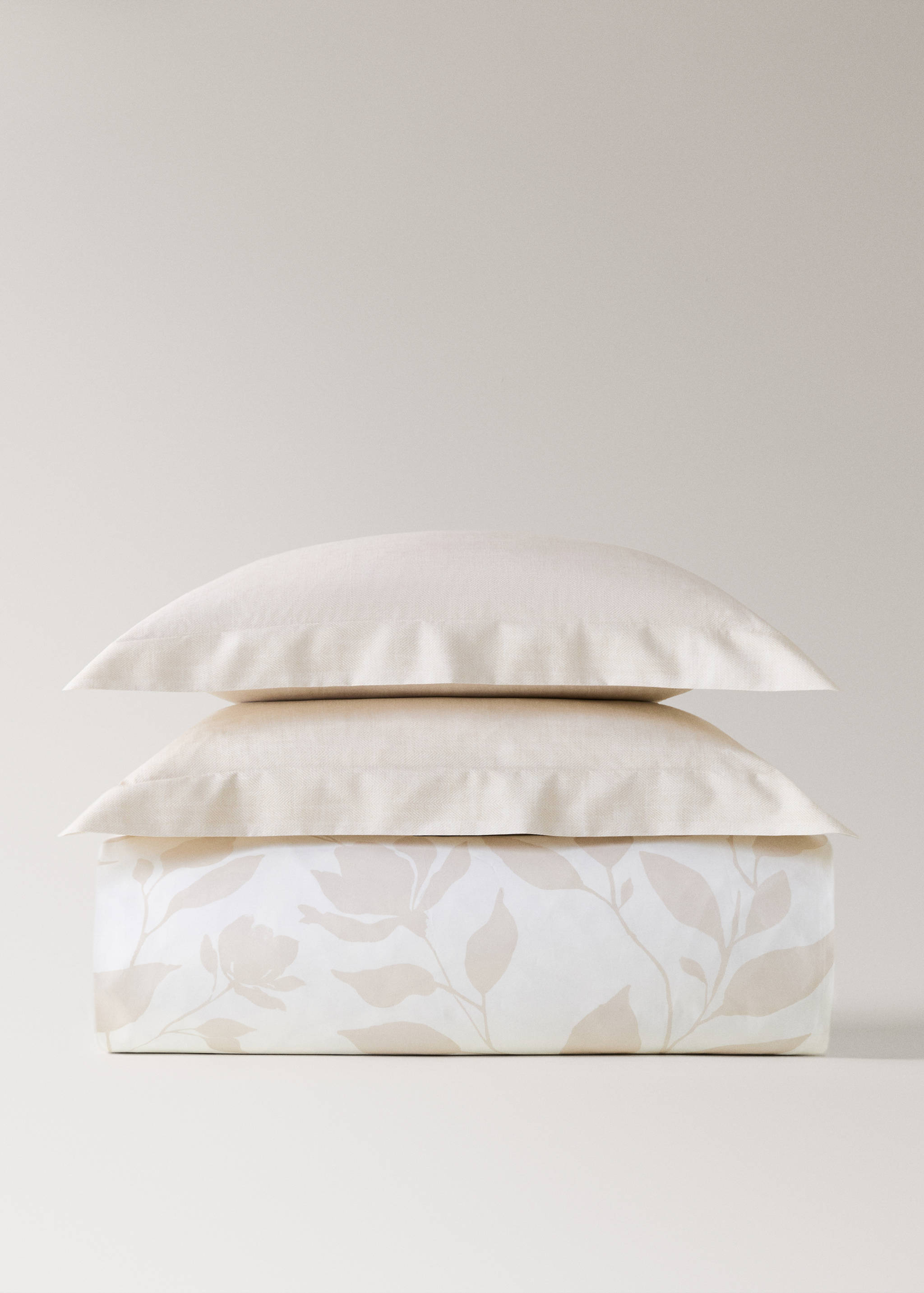 200-thread count percale cotton floral-print duvet cover for 180/200 cm bed - Article without model