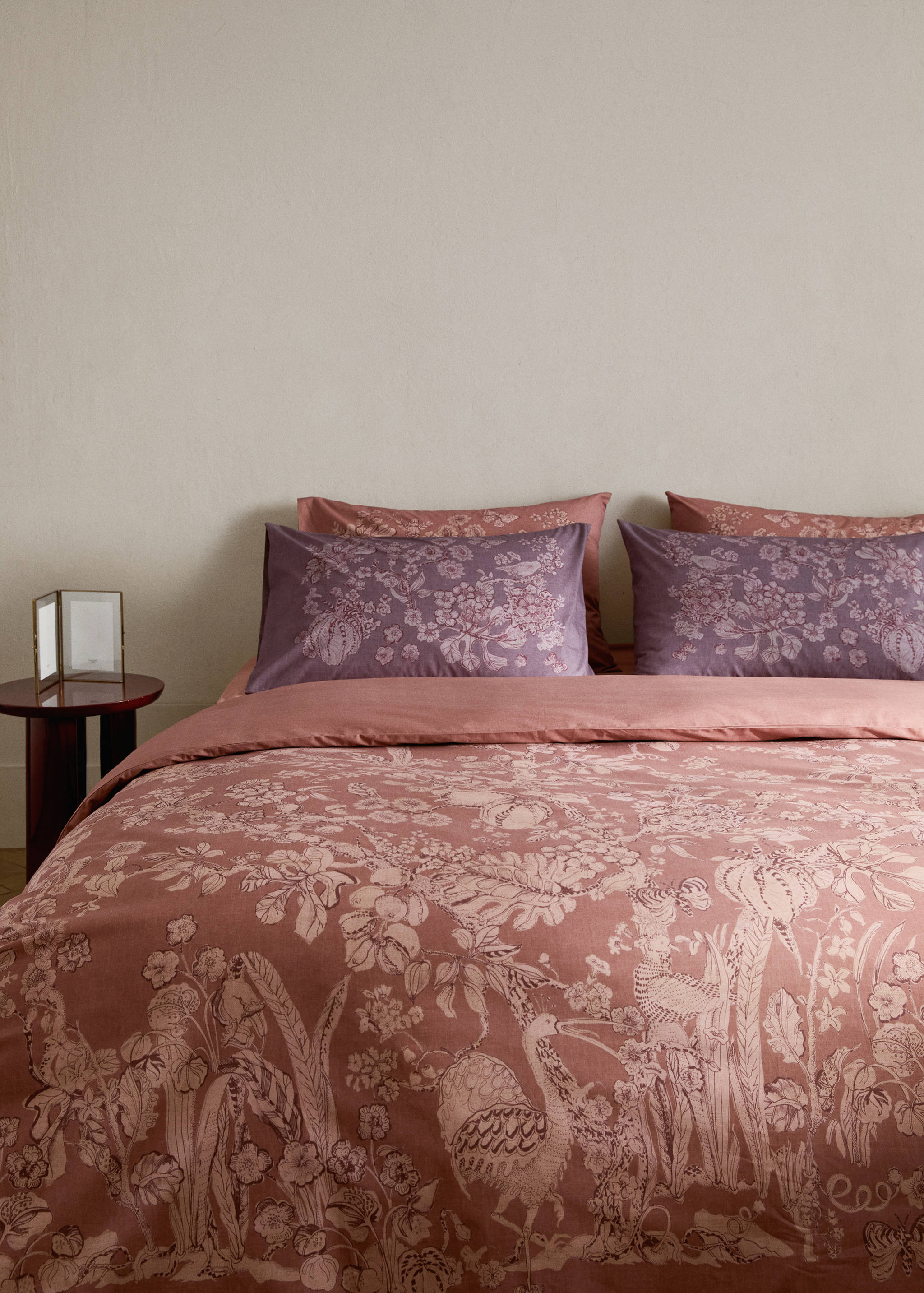 Percale cotton floral-print duvet cover for 90 cm bed - Details of the article 7