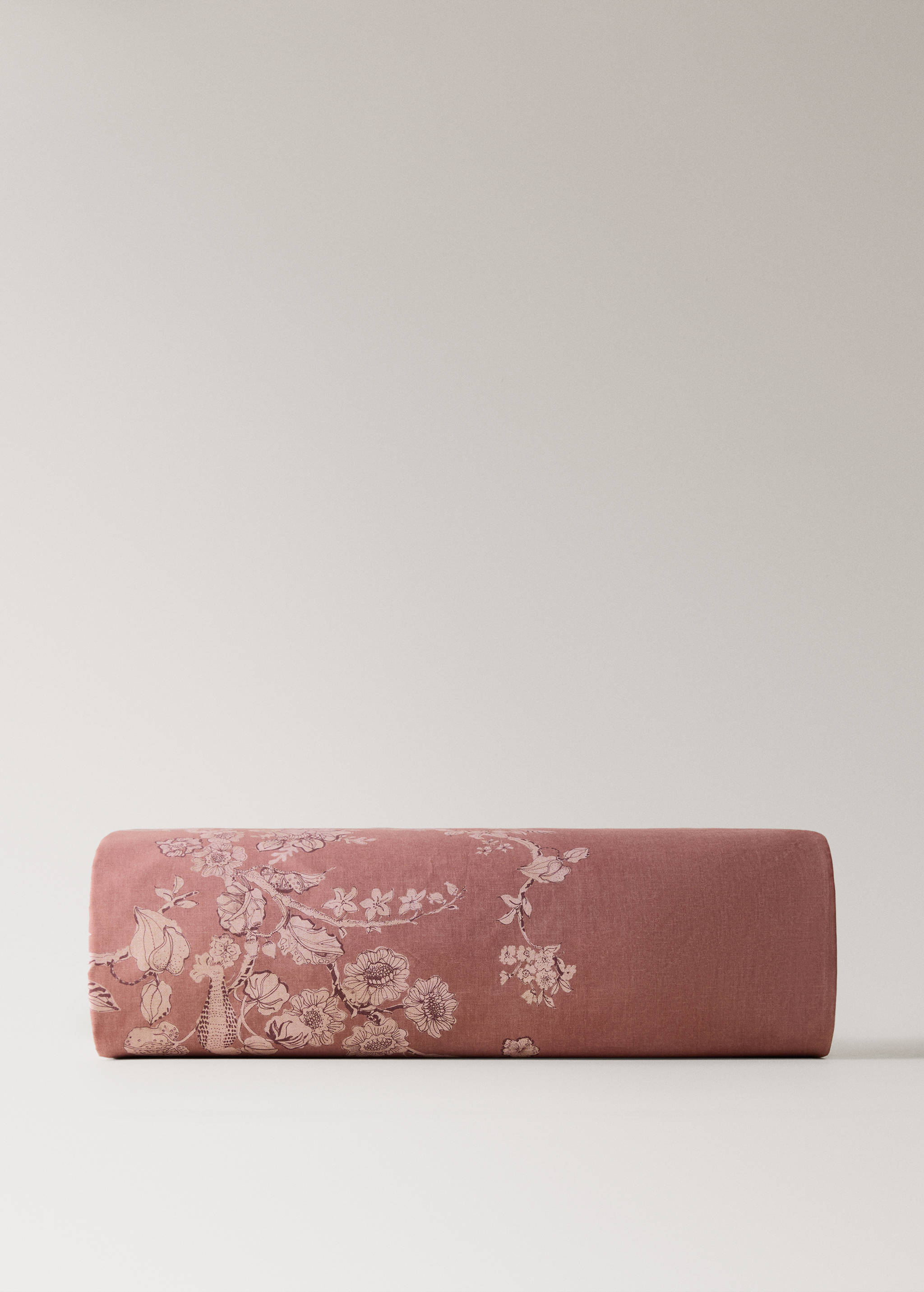 Percale cotton floral-print duvet cover for 90 cm bed - Article without model