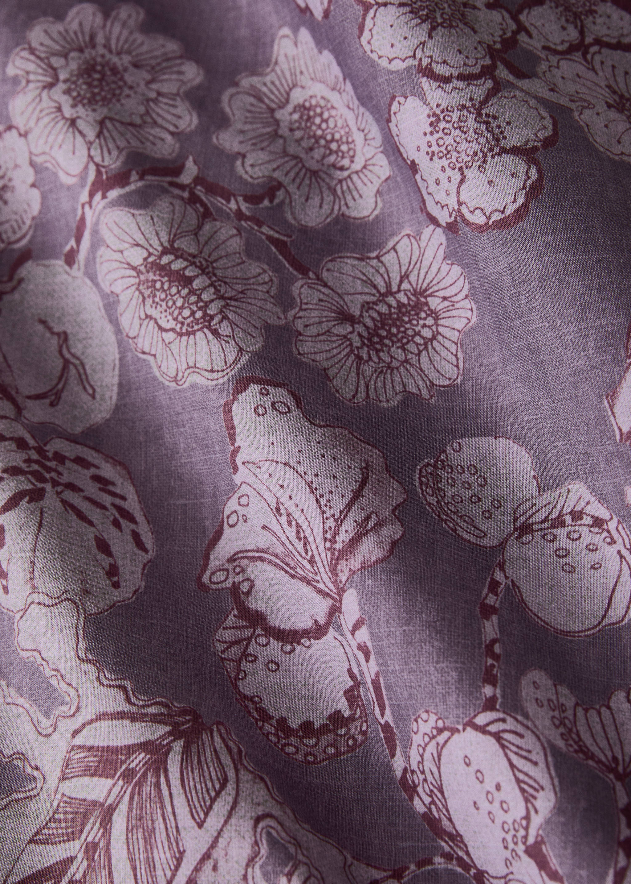 Percale cotton floral-print duvet cover for 90 cm bed - Details of the article 2