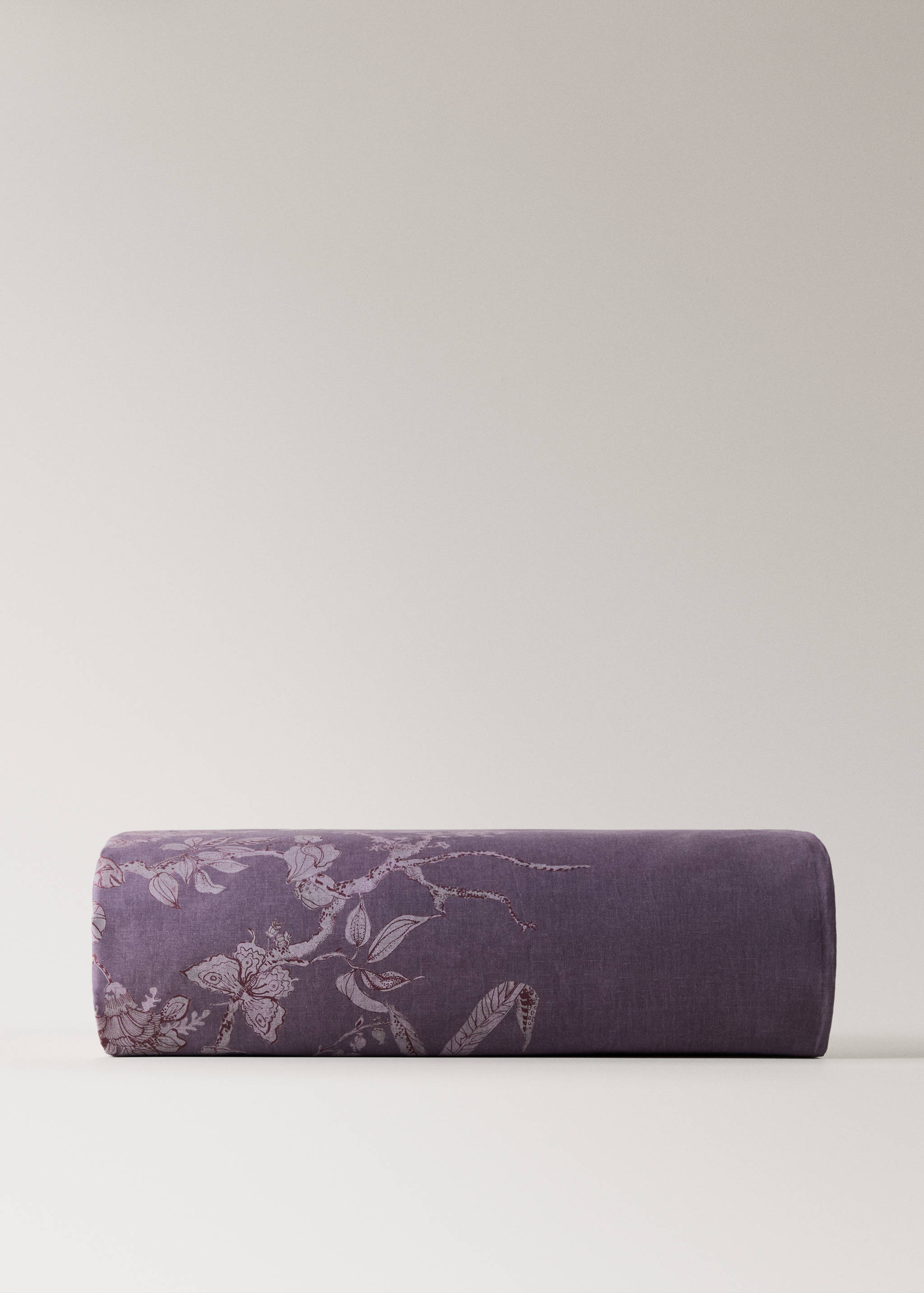 Percale cotton floral-print duvet cover for 90 cm bed - Article without model