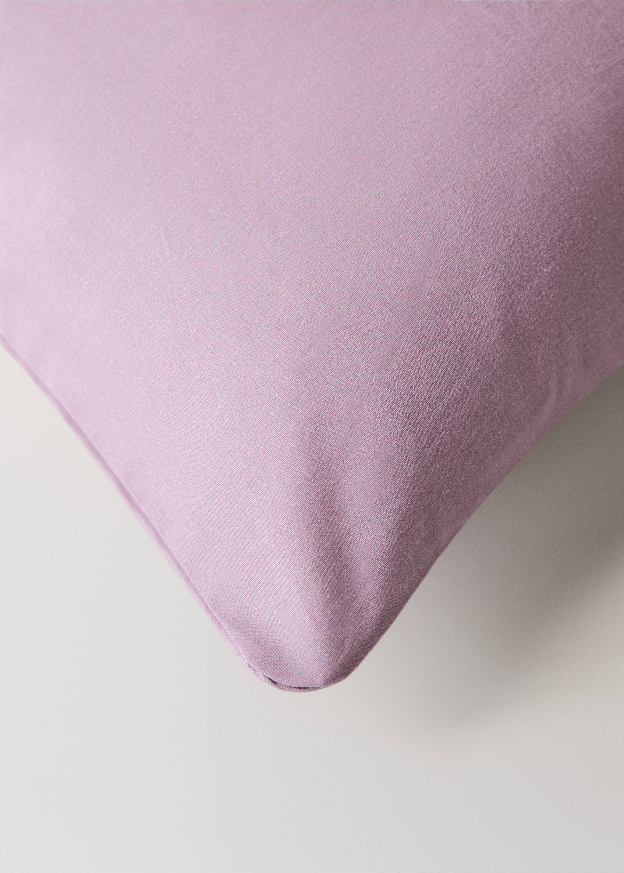 Percale cotton watercolour floral-print duvet cover for 150/160 cm bed - Details of the article 3, Plum. Ref: 17001636-00.