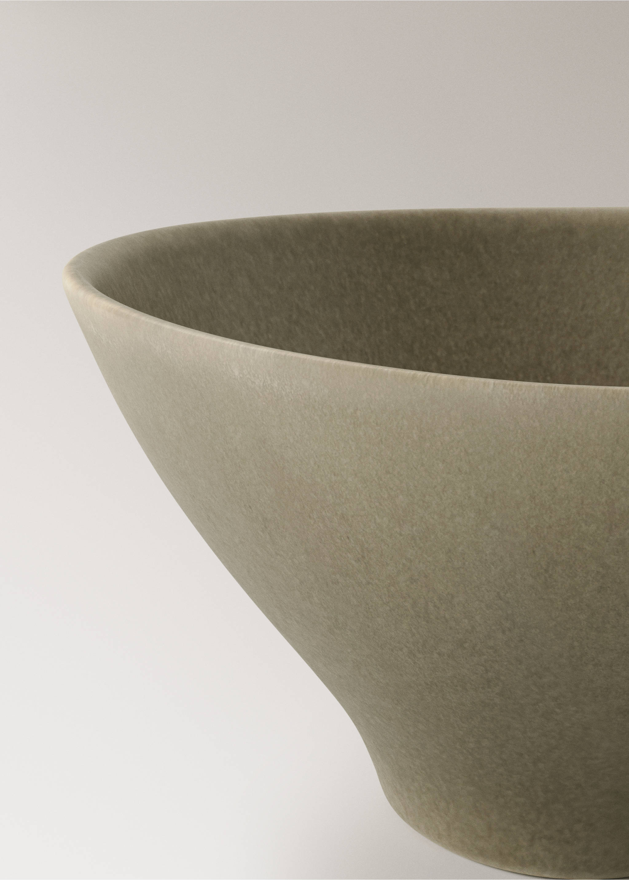 Large organic stoneware bowl - Details of the article 2, Light/Pastel Brown. Ref: 17002045-00.