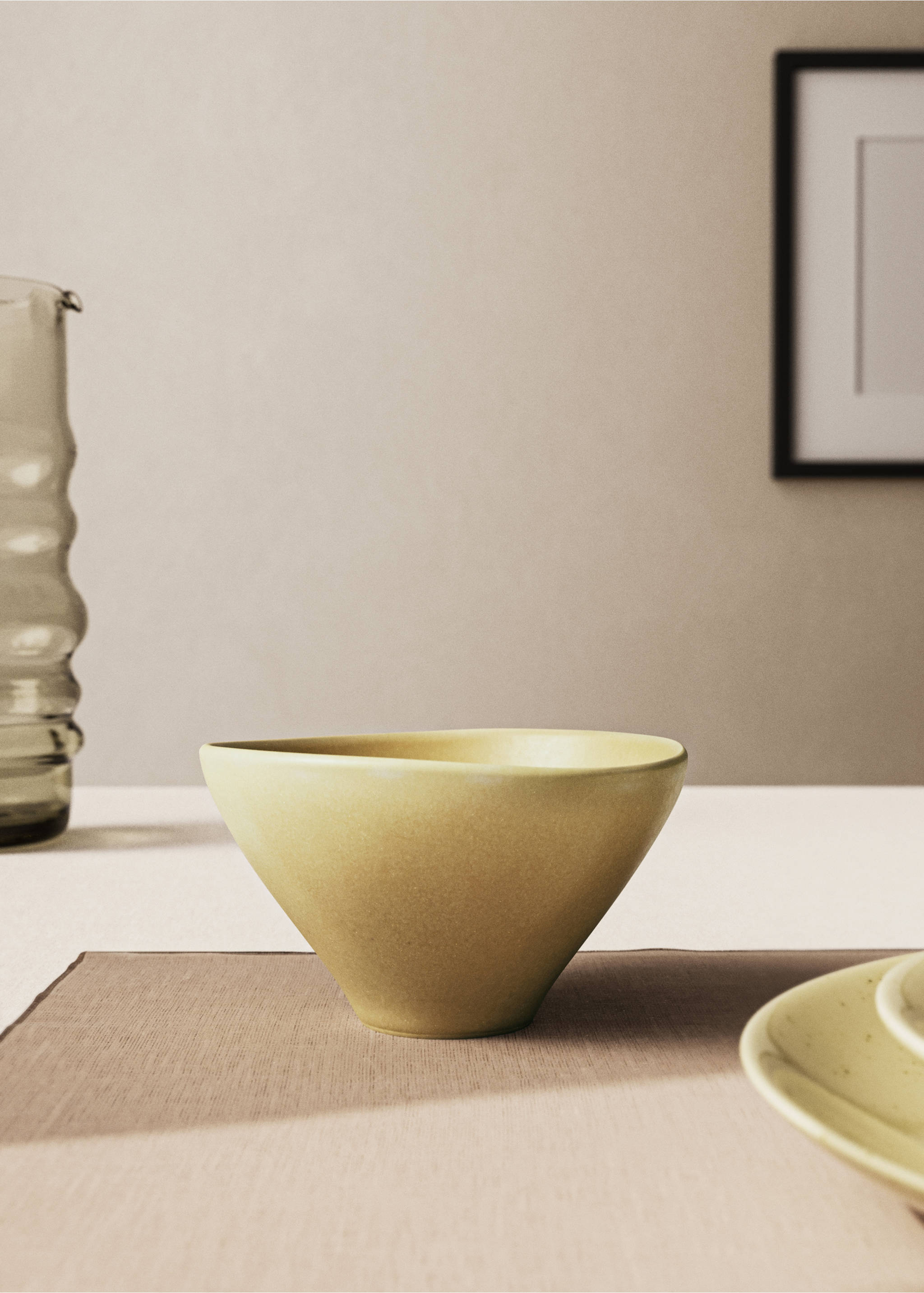 Small organic stoneware bowl - General plane, Vanilla. Ref: 17002046-00.