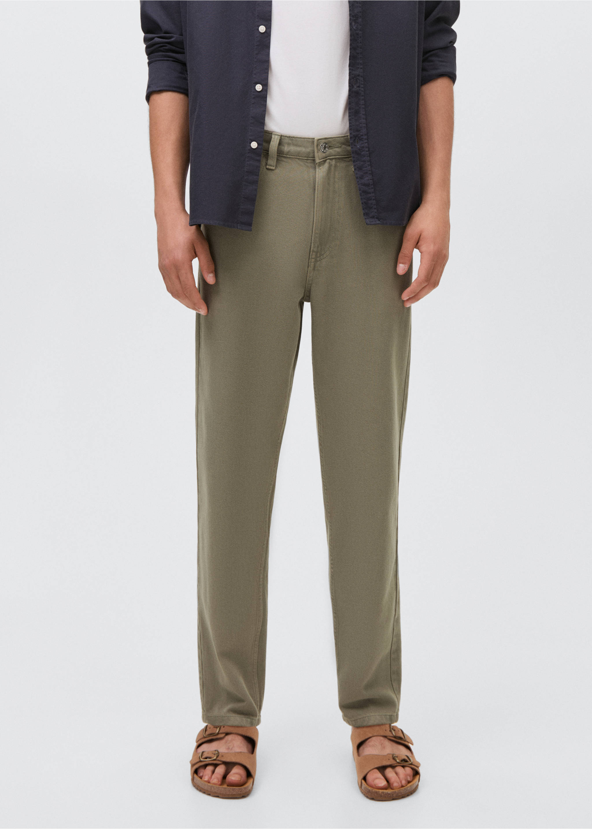 Regular-fit jeans - Medium plane, Khaki. Ref: 17002536-00.